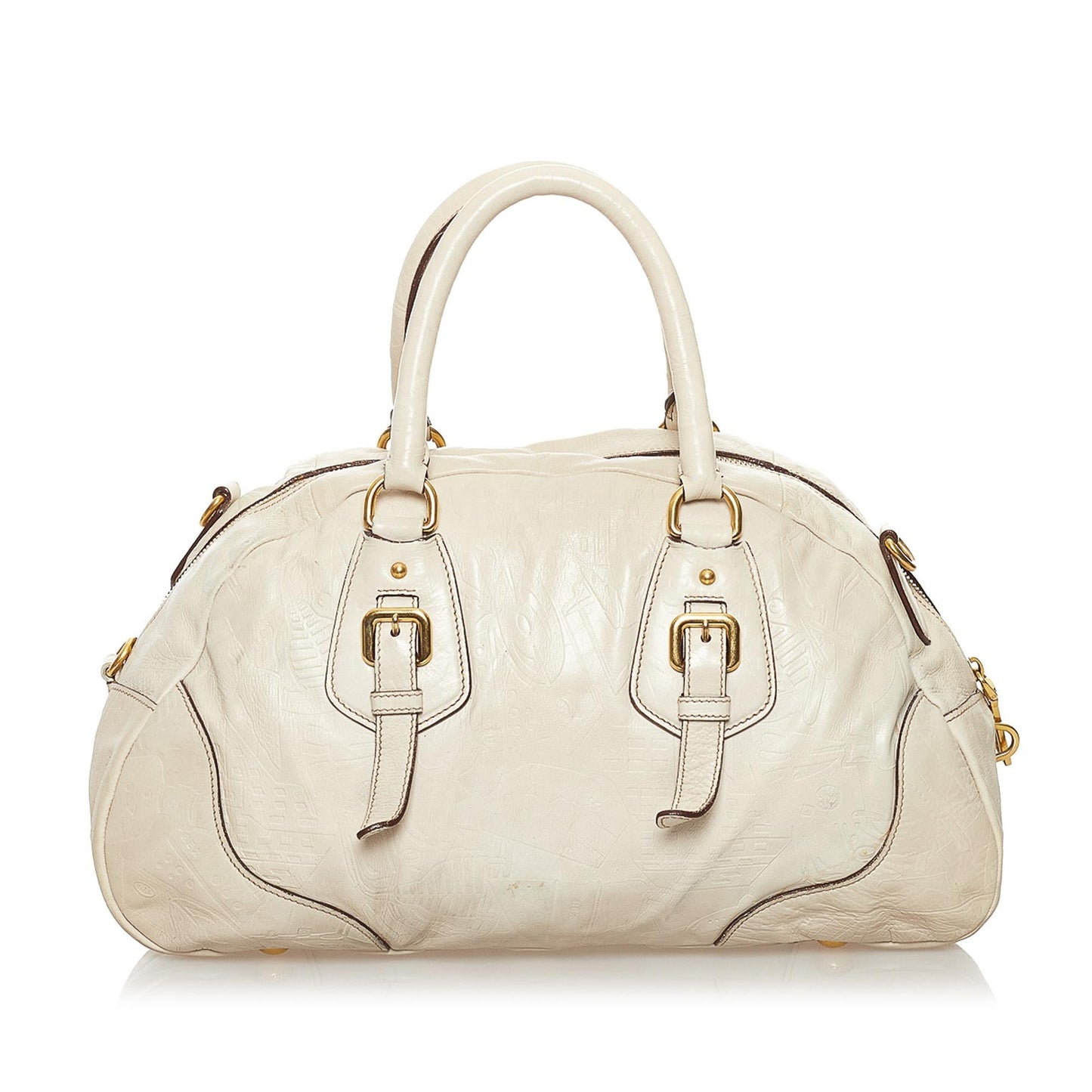 Prada Embossed Leather Satchel (SHG-33277)
