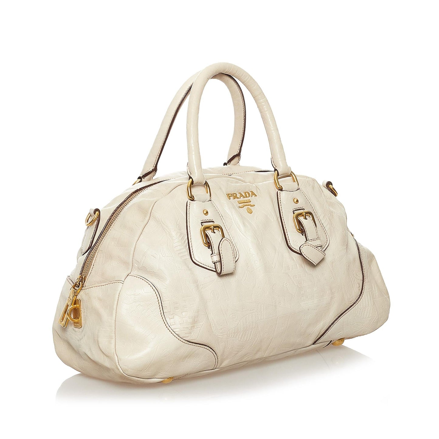 Prada Embossed Leather Satchel (SHG-33277)