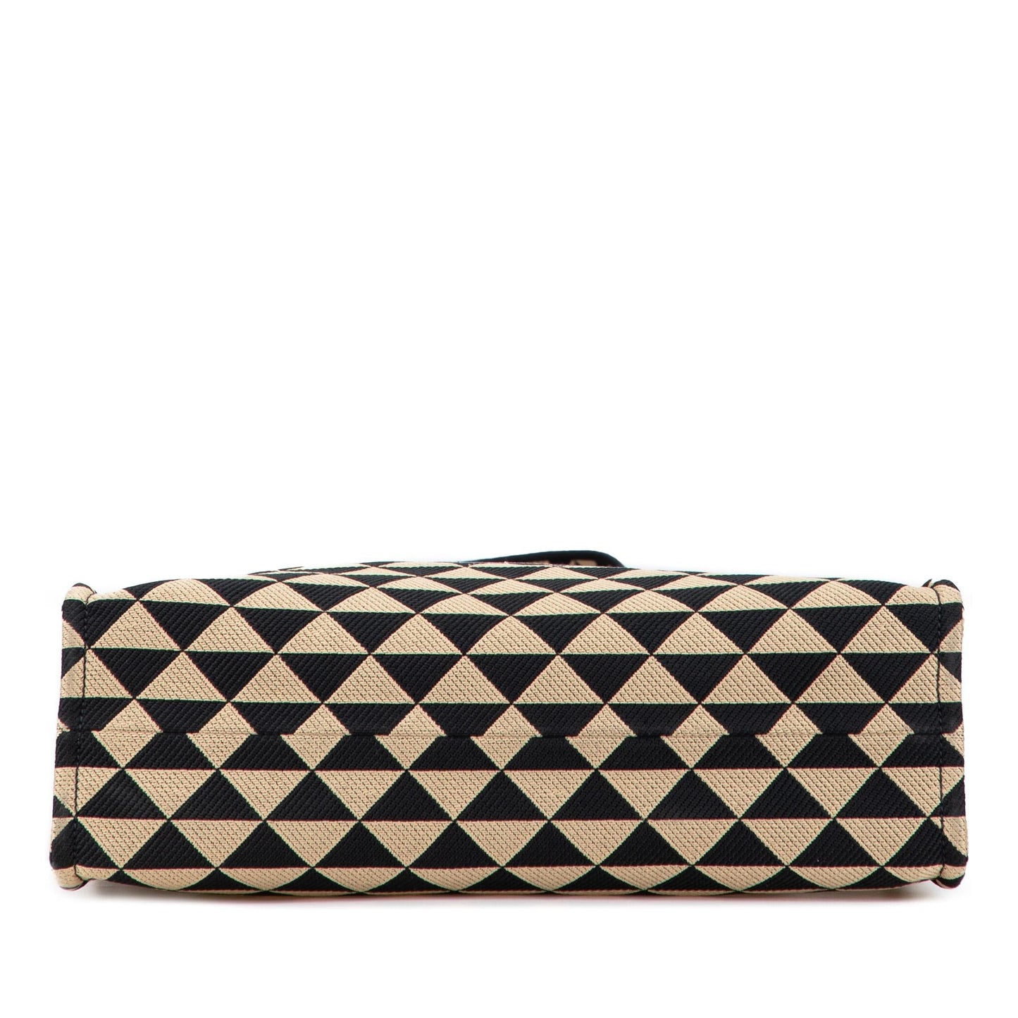 Prada Embroidered Canvas Triangolo Symbole Shopping Tote