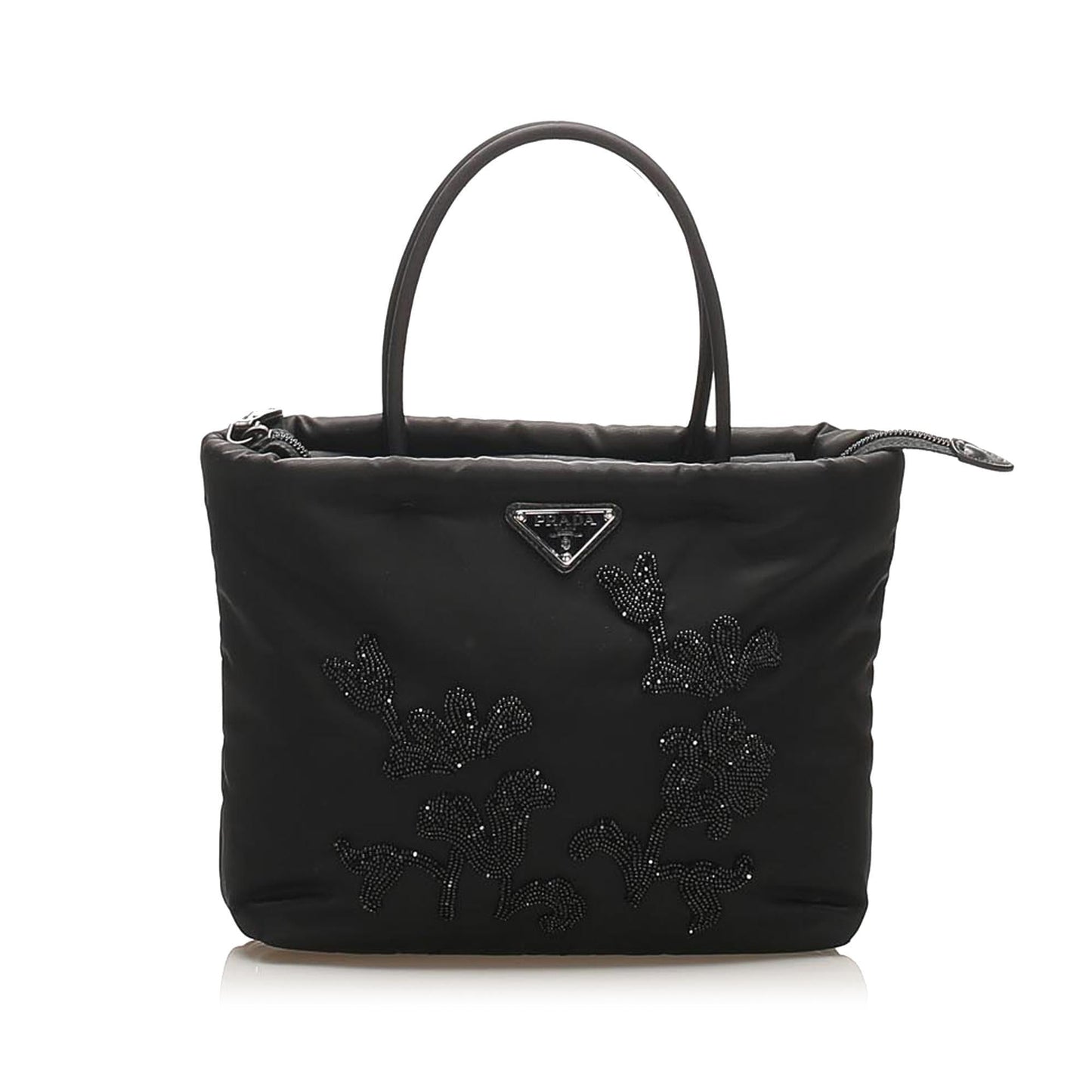 Prada Embroidered Tessuto Tote Bag ( )