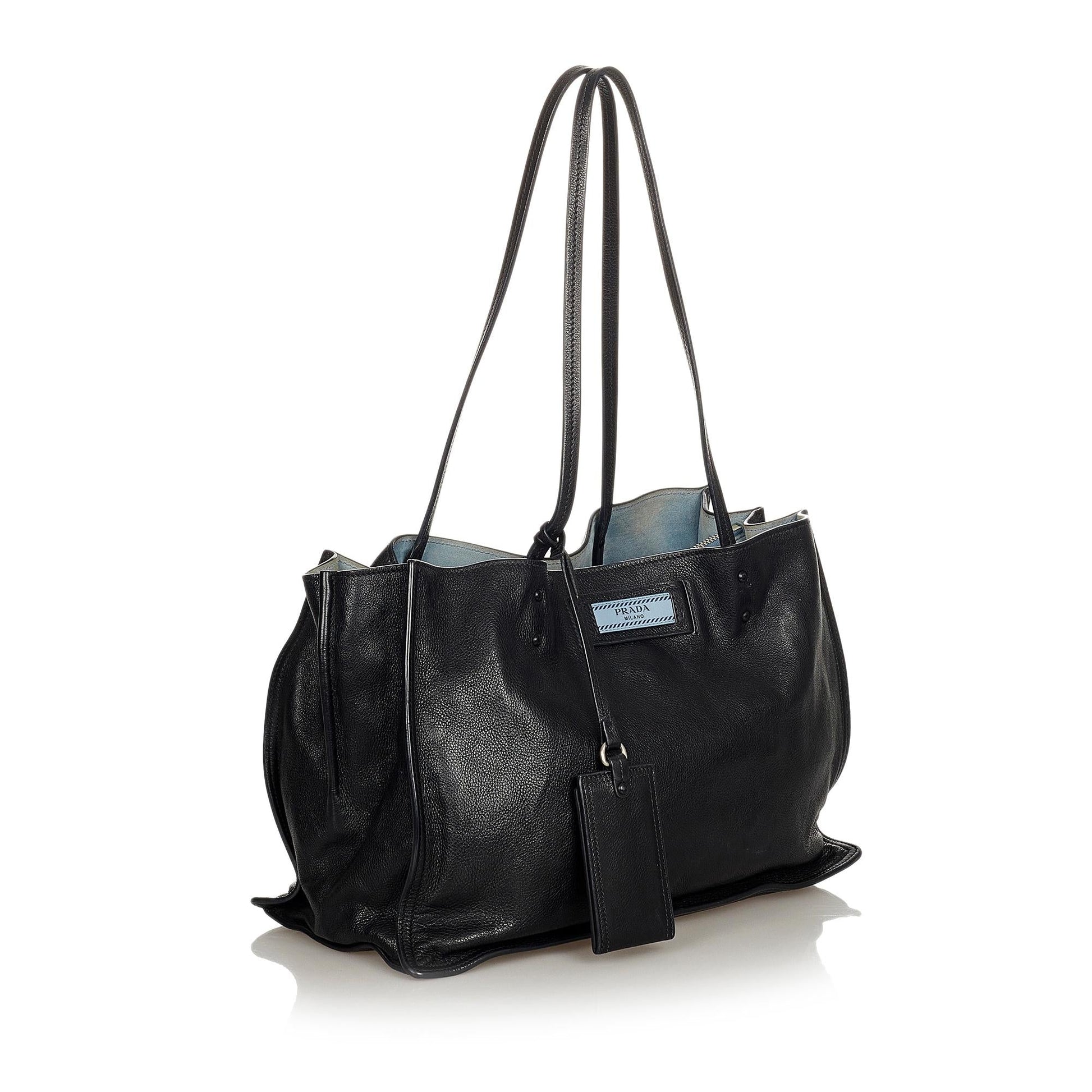 Prada Etiquette Leather Tote Bag (SHG-24647)