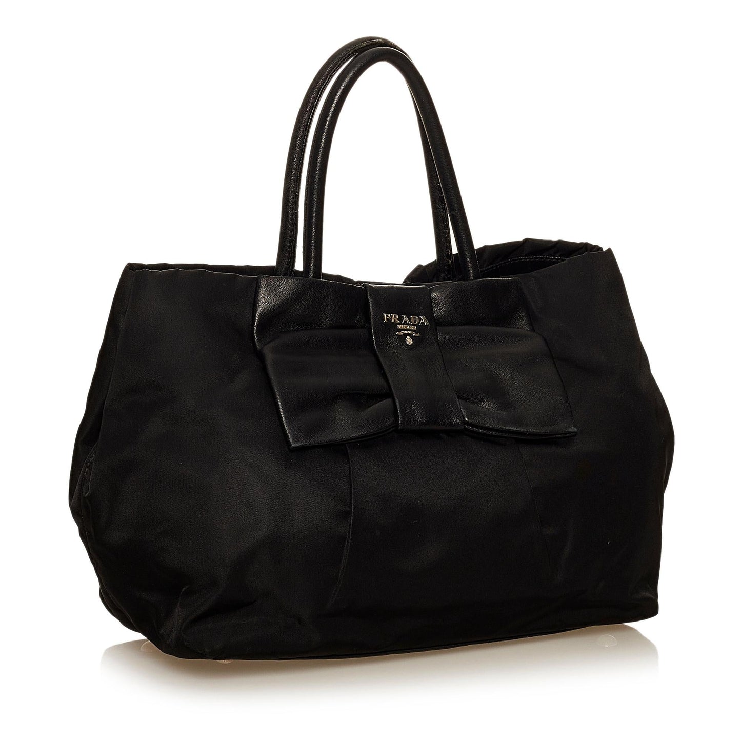 Prada Fiocco Bow Tessuto Handbag (SHG-29509)