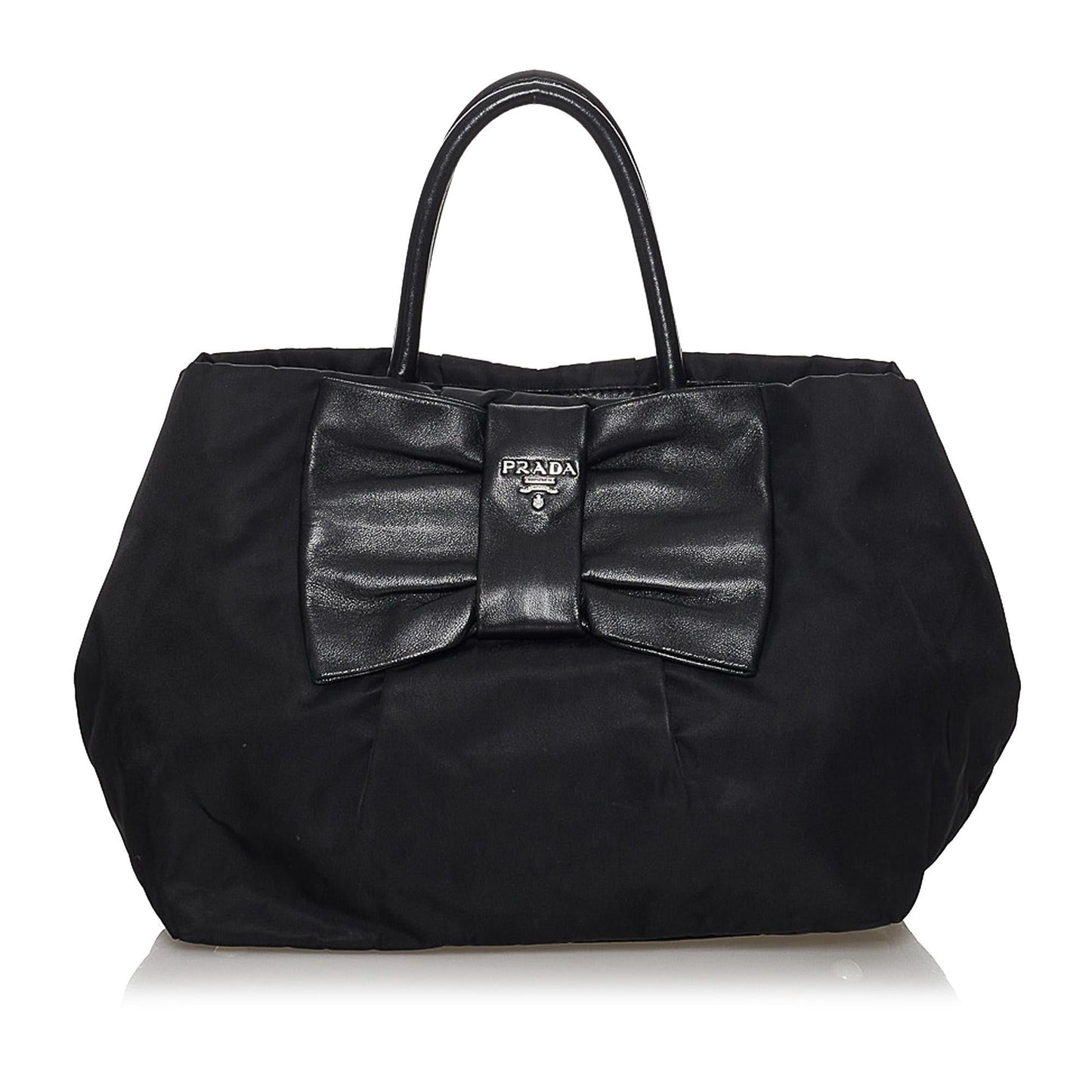 Prada Fiocco Bow Tessuto Handbag (SHG-30258)