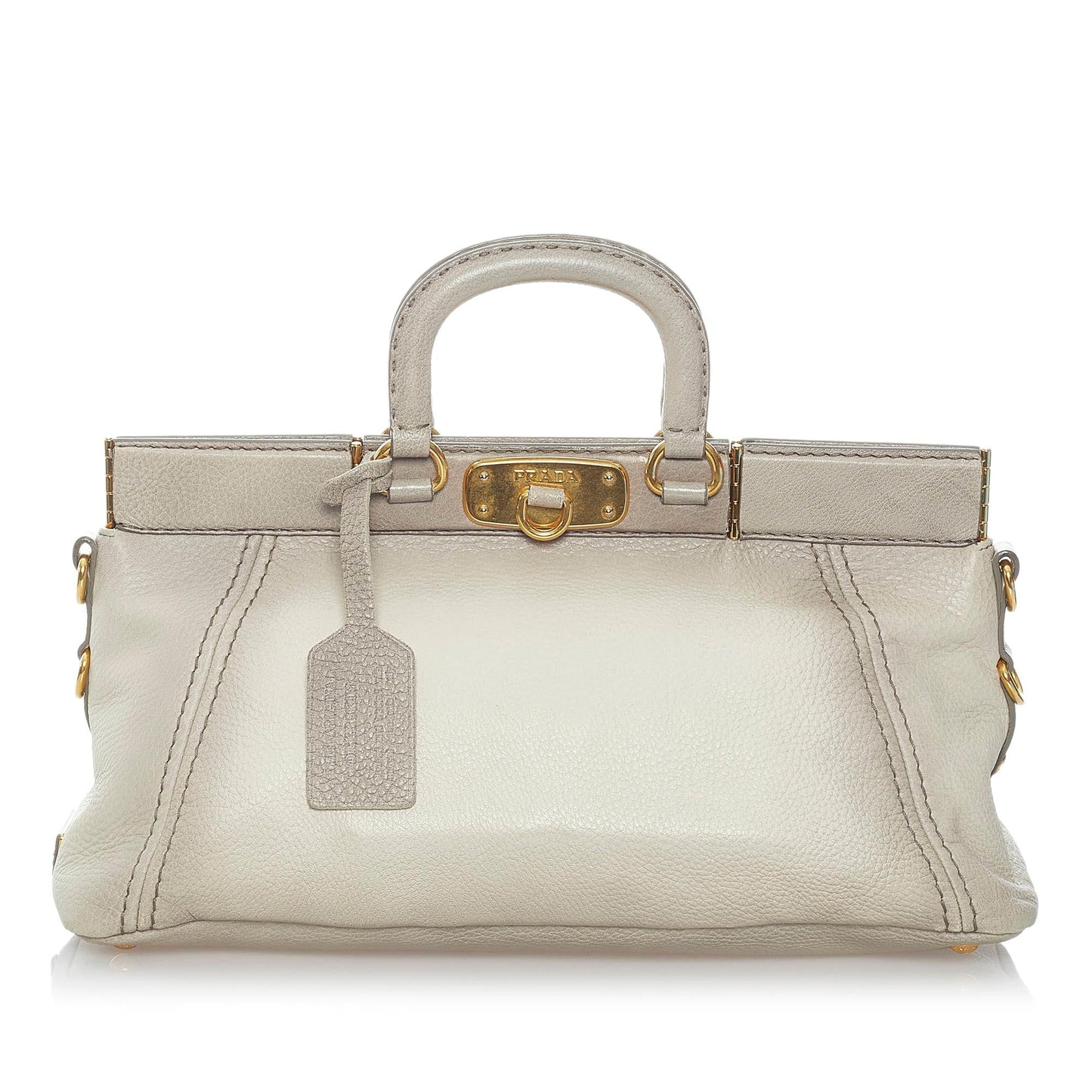 Prada Frame Leather Satchel (SHG-31189)