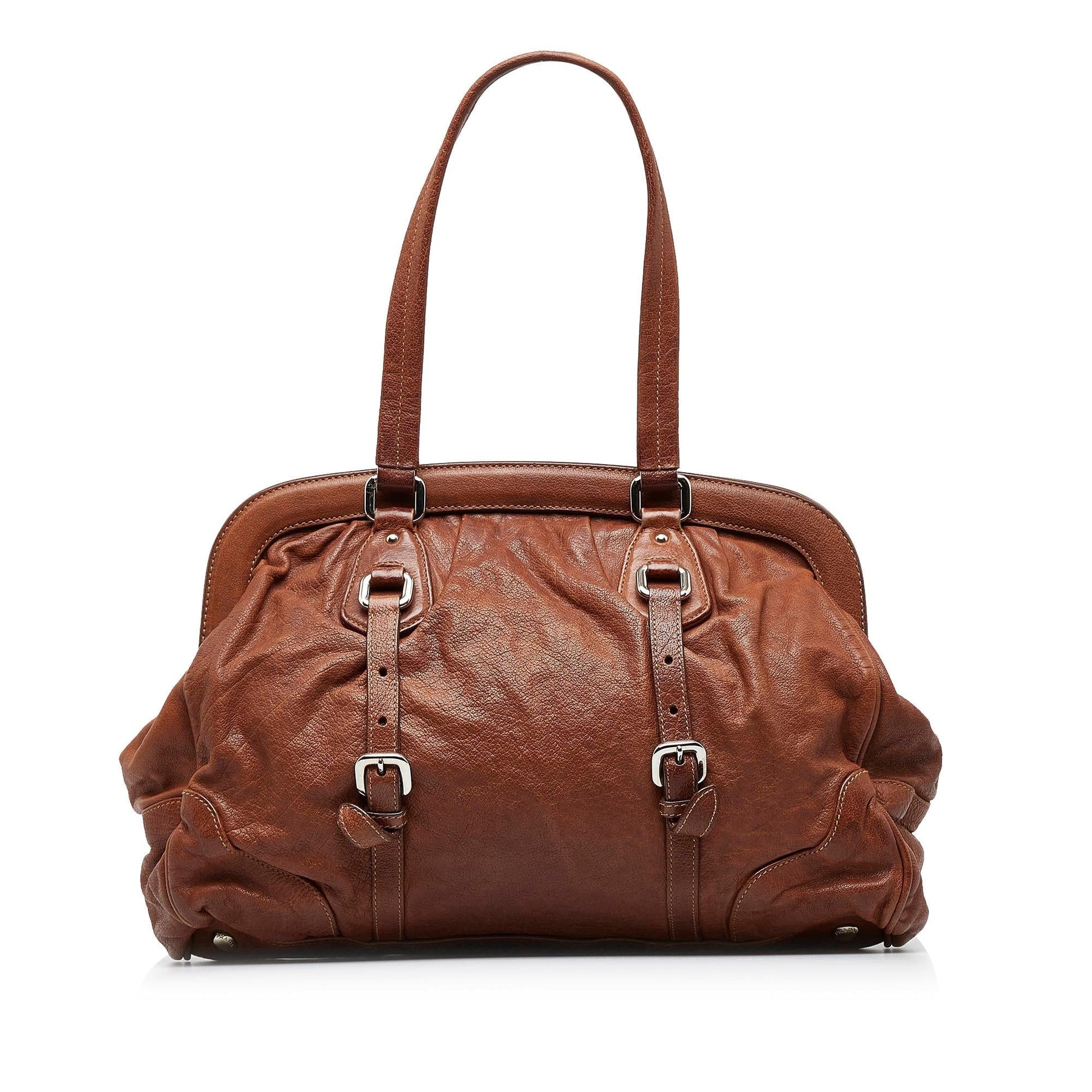 Prada Frame Leather Tote (SHG- )