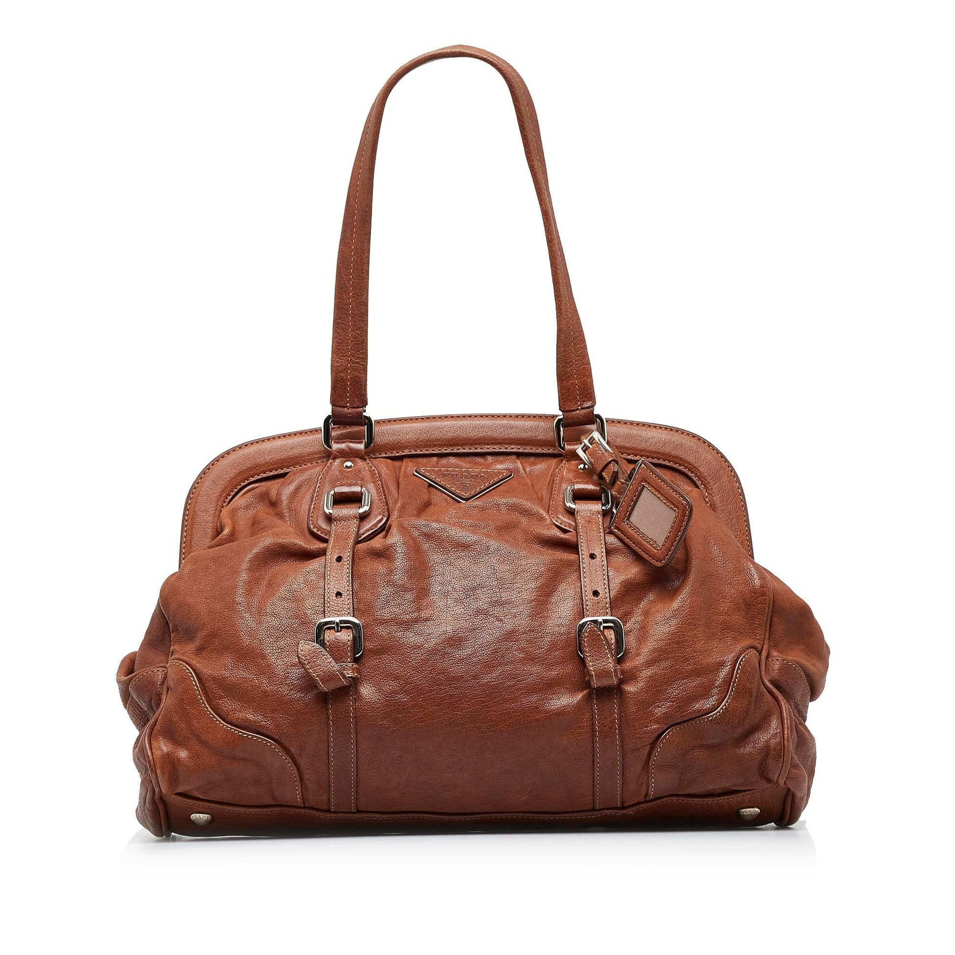 Prada Frame Leather Tote (SHG- )