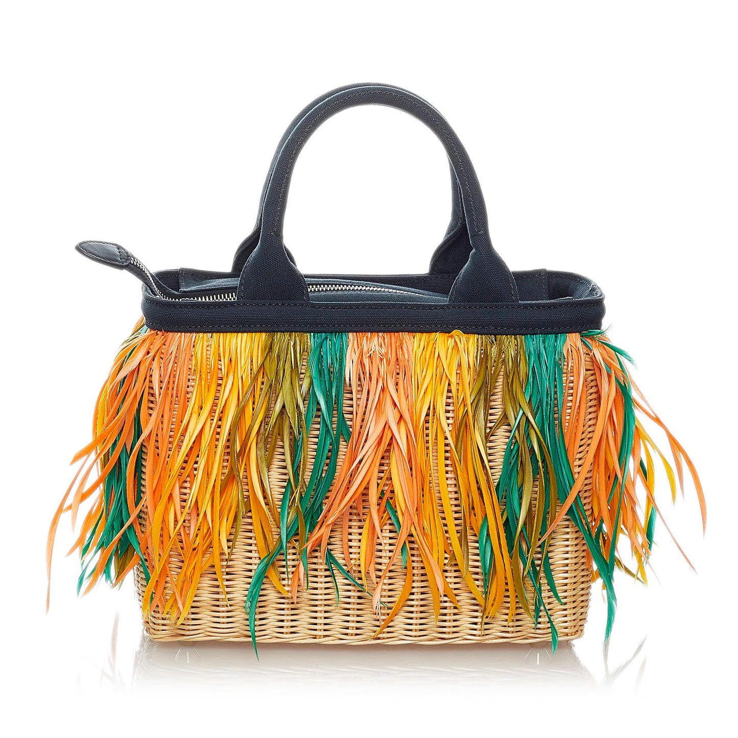 Prada Fringed Raffia Satchel (SHG-30018)