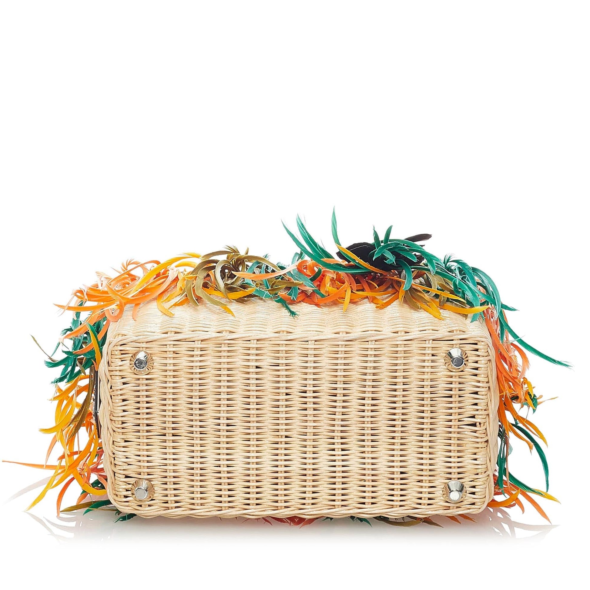 Prada Fringed Raffia Satchel (SHG-31171)