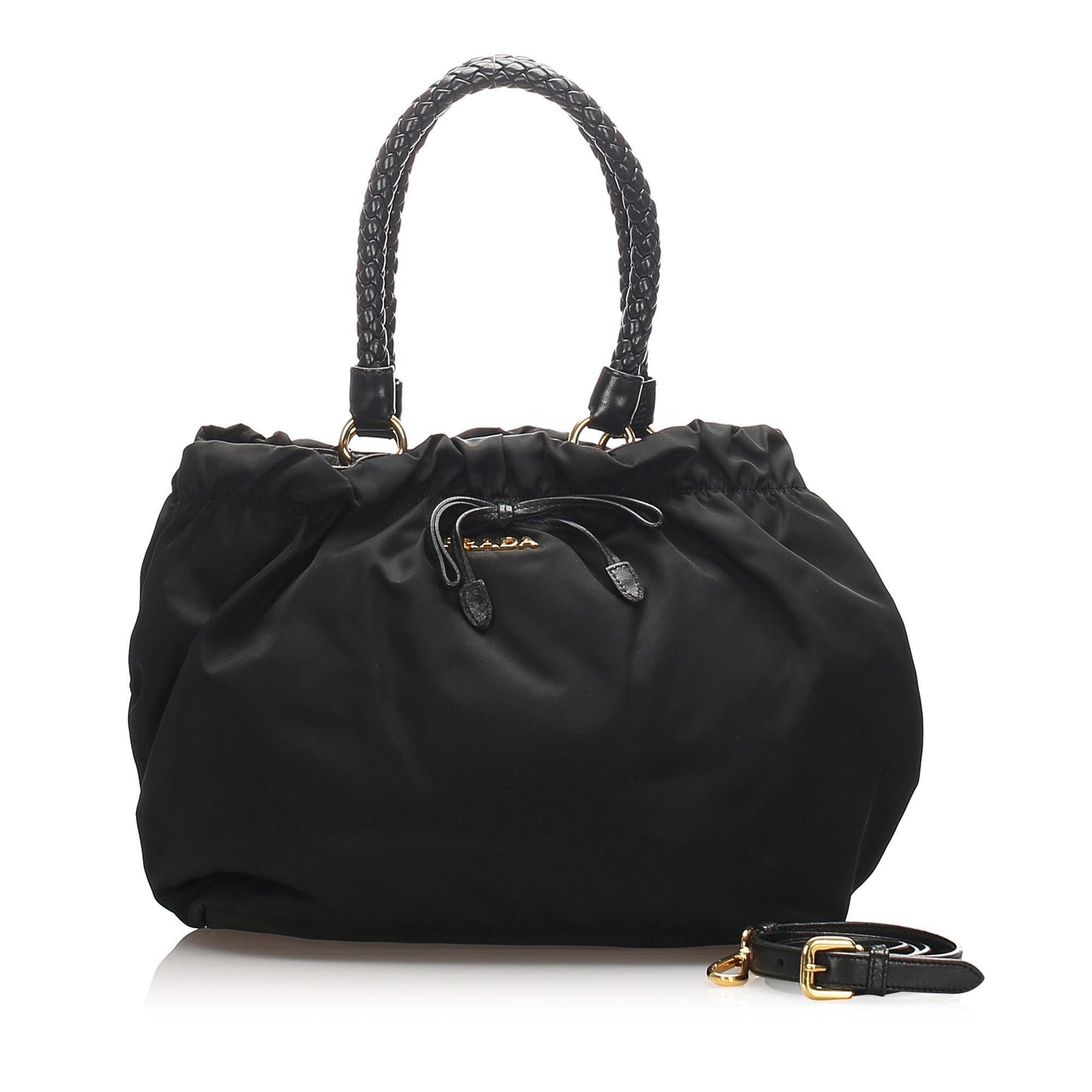 Prada Gathered Tessuto Tote ( )