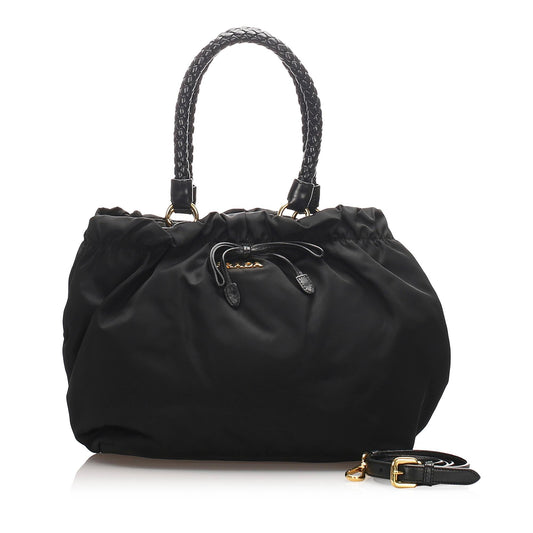 Prada Gathered Tessuto Tote ( )