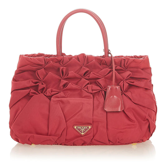 Prada Gathered Tessuto Tote Bag ( )