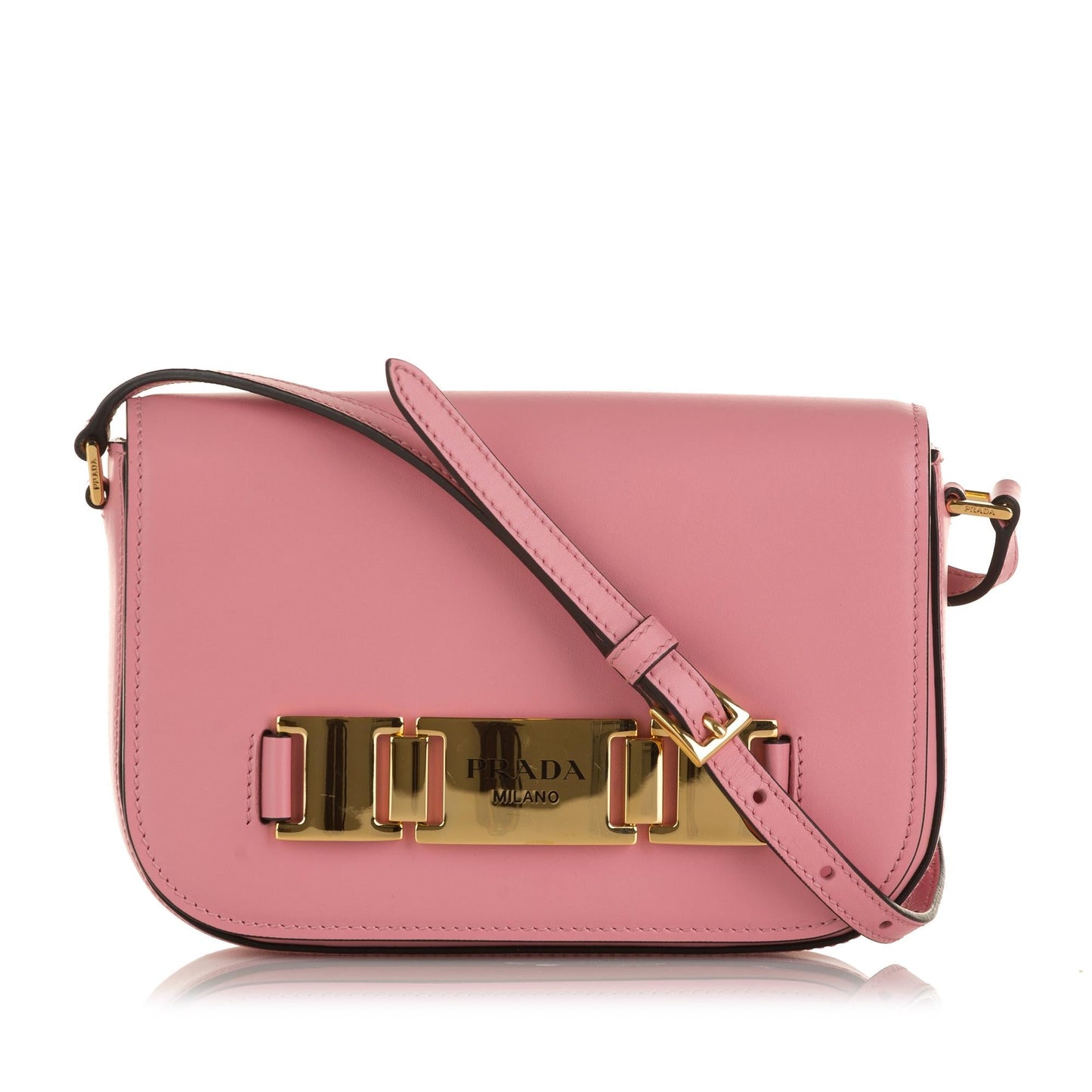 Prada Glace Calf Etiquette Crossbody (SHG-vy96OE)