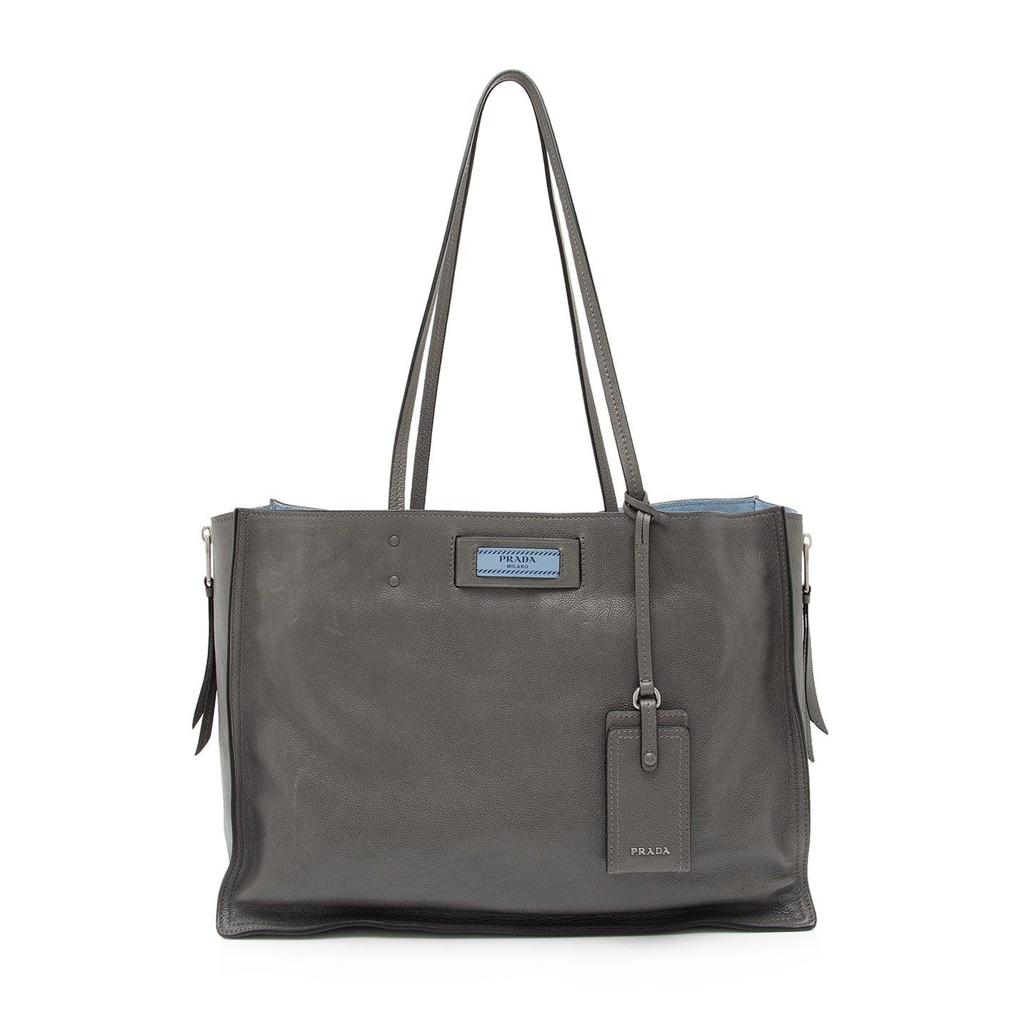 Prada Glace Calf Etiquette Tote (SHF-ylRJkw)