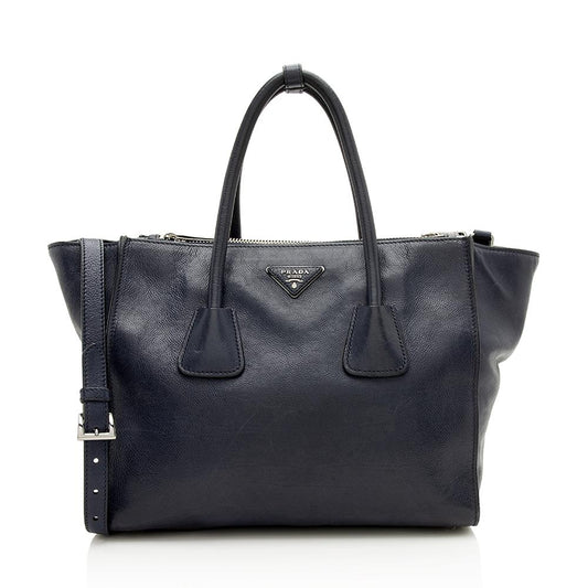 Prada Glace Calf Twin Pocket Tote ( )