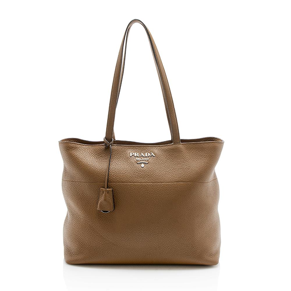 Prada Grained Leather Shopping Tote ( )