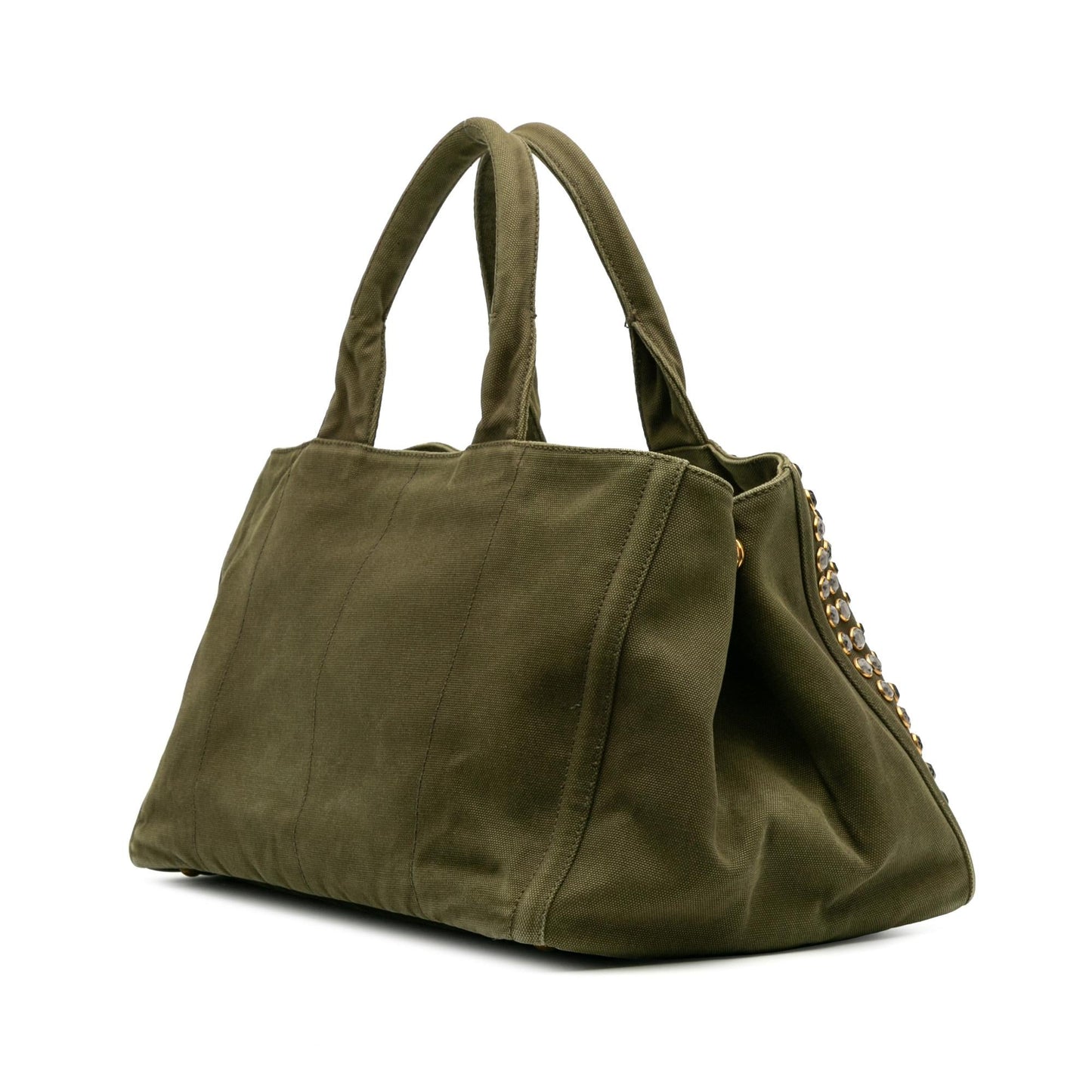 Prada Large Canvas Canapa Bijoux Tote