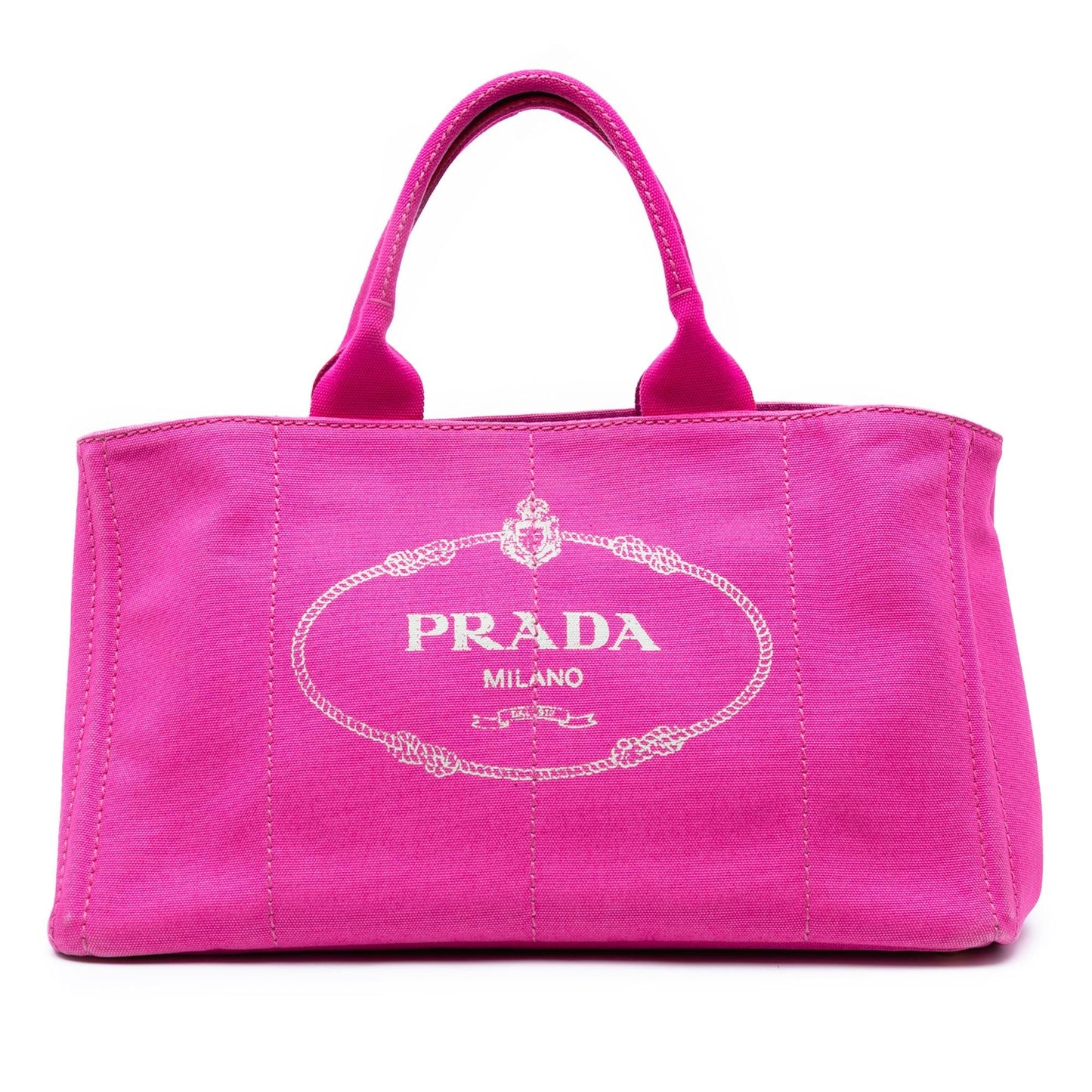 Prada Large Canvas Canapa Logo Satchel