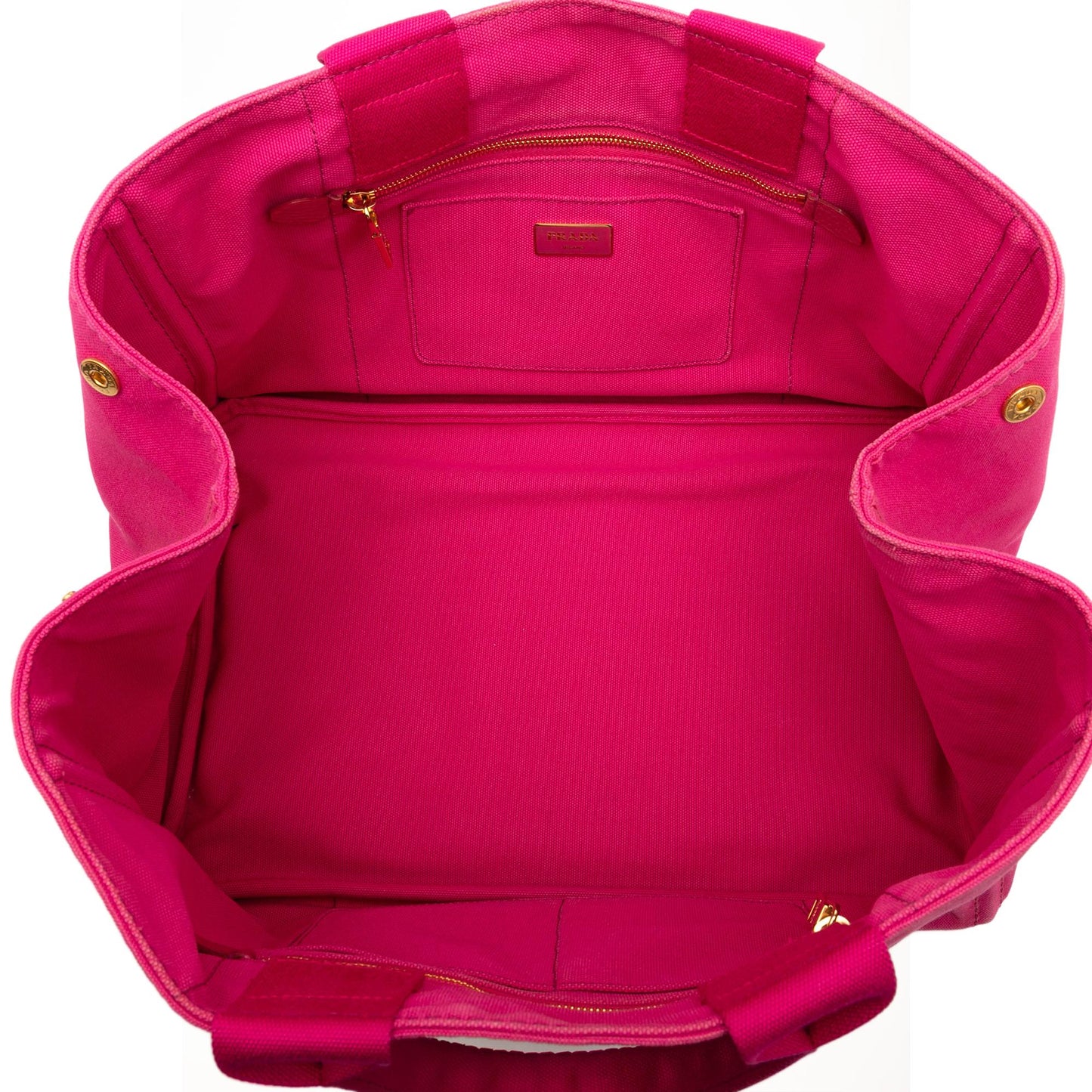 Prada Large Canvas Canapa Logo Satchel