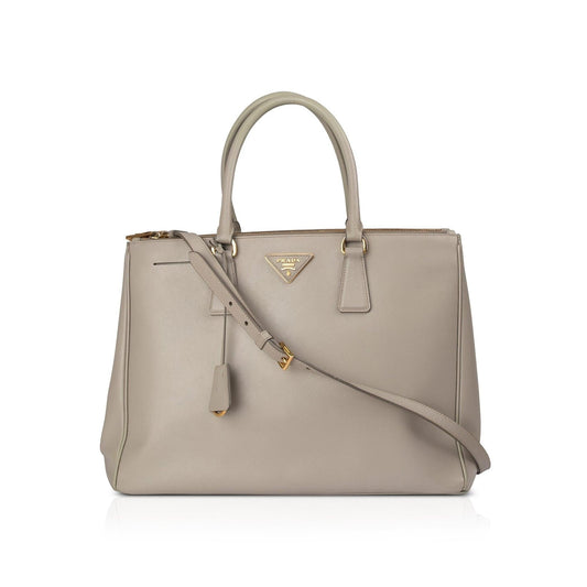 Prada Large Saffiano Lux Double Zip Tote