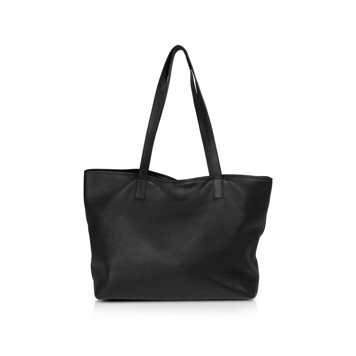 Prada Large Vitello Daino Front Pocket Tote