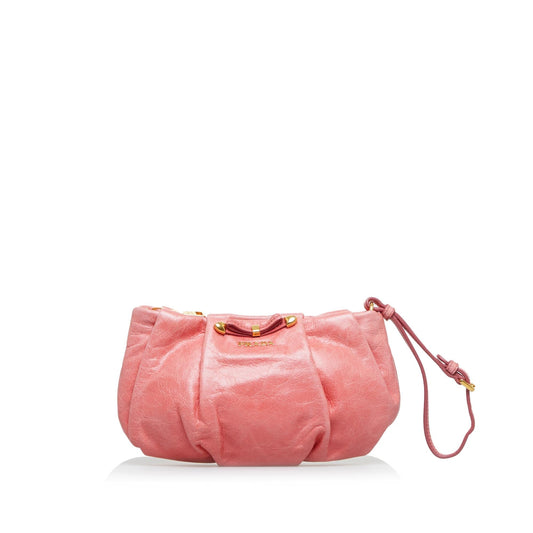 Prada Leather Clutch Bag (SHG-sDIy7v)