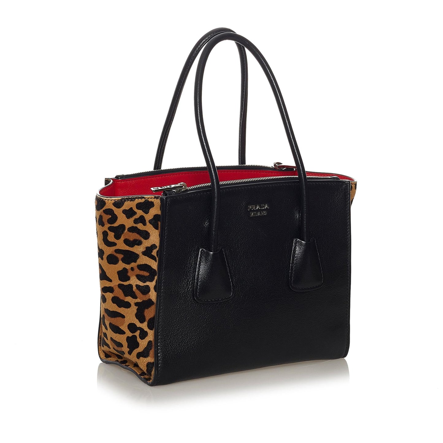 Prada Leather Twin Pocket Satchel (SHG-34073)