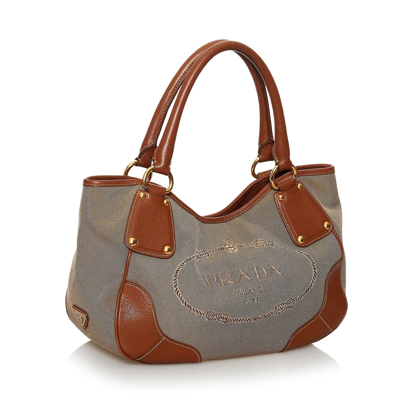 Prada Logo Canvas Shoulder Bag (SHG-30519)
