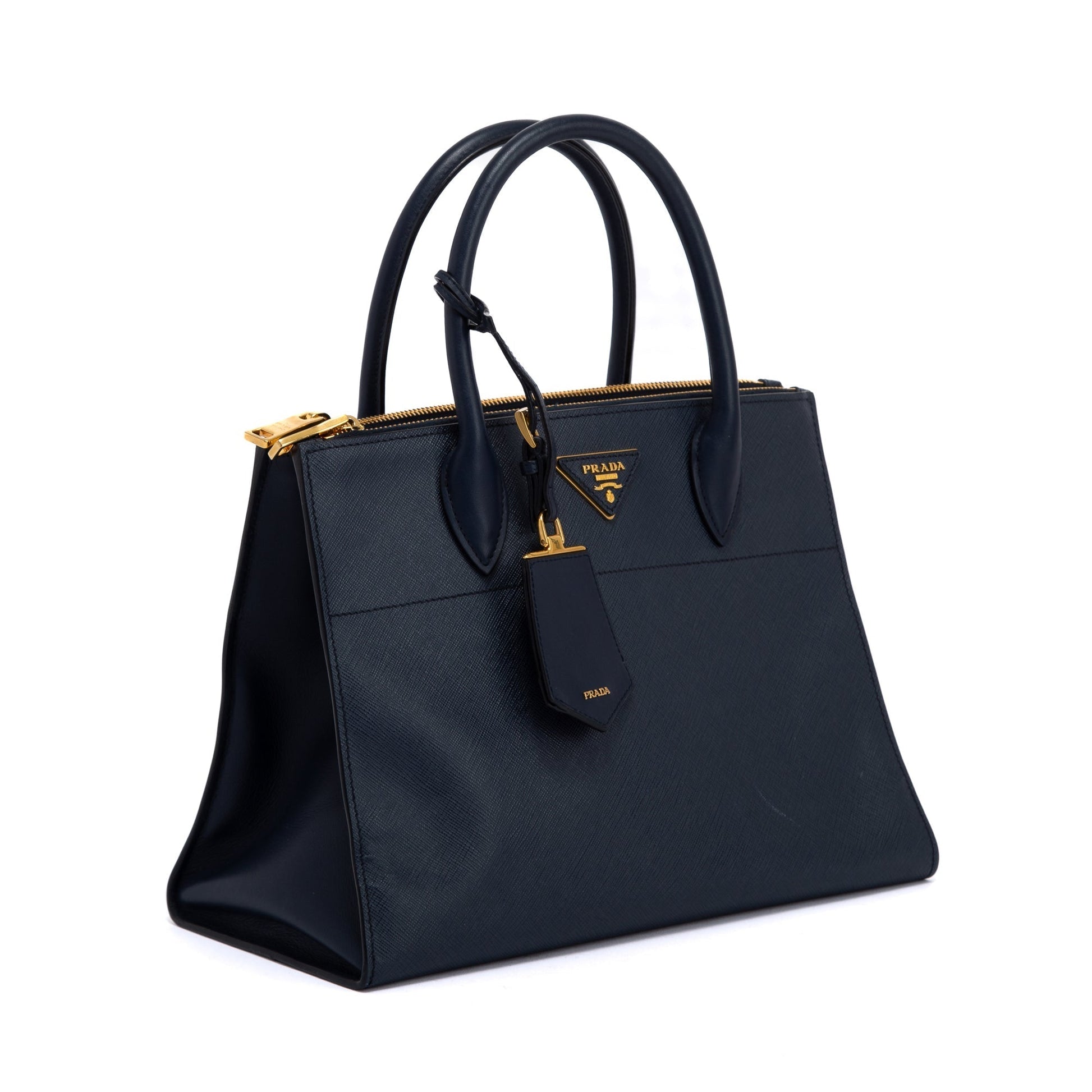 Prada Medium Saffiano & City Calf Leather Paradigme Tote