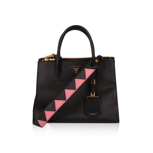 Prada Medium Saffiano & City Calf Leather Paradigme Tote