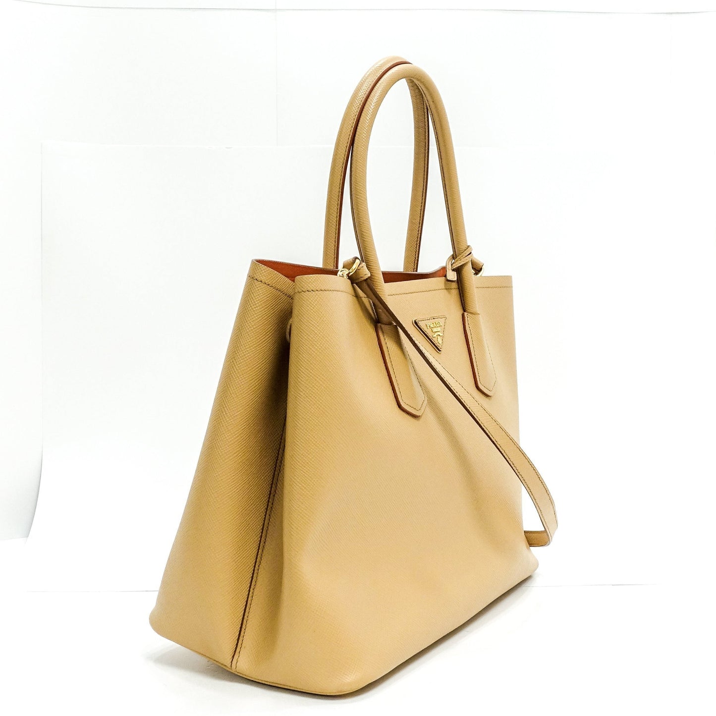 Prada Medium Saffiano Cuir Double Tote