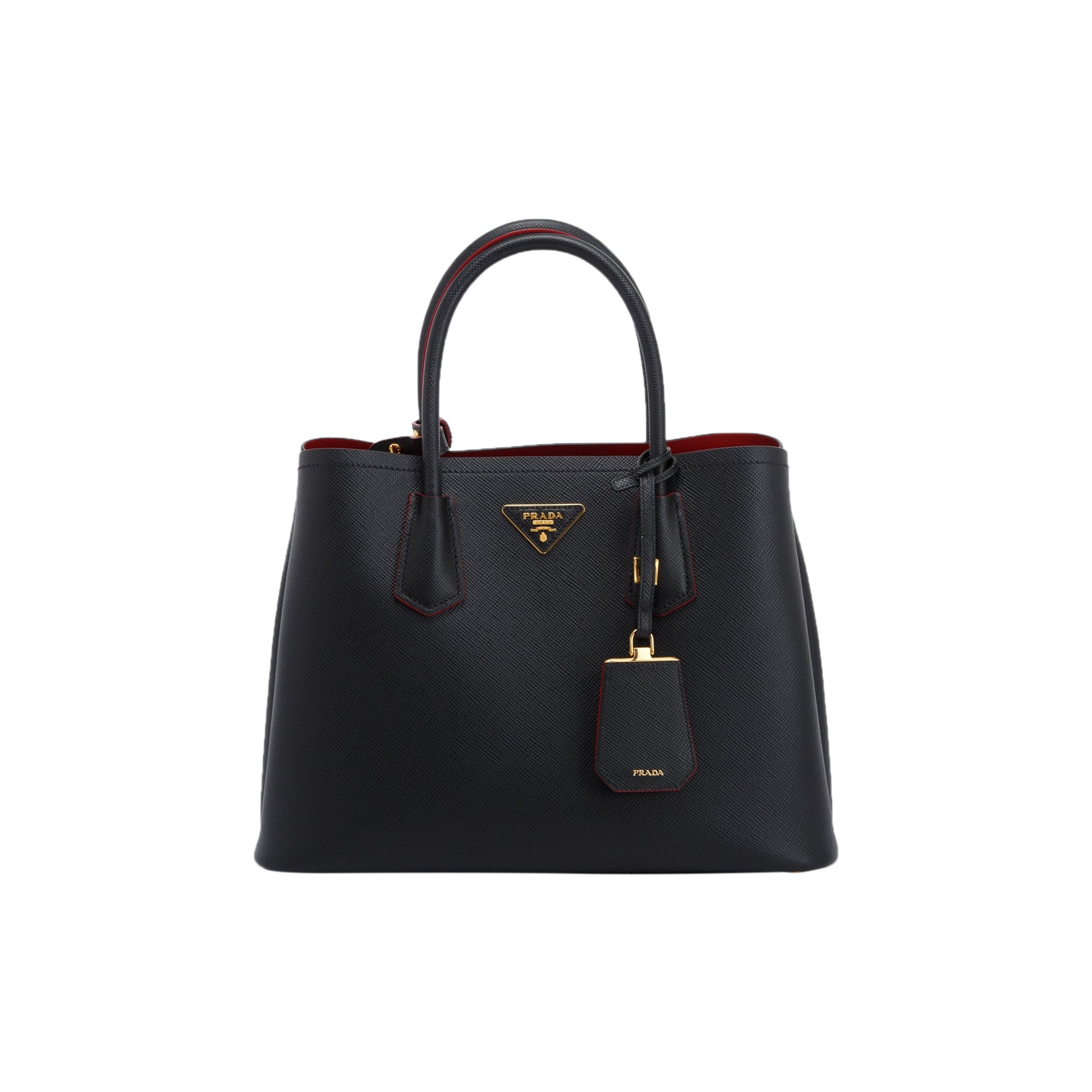 Prada Medium Saffiano Cuir Double Tote