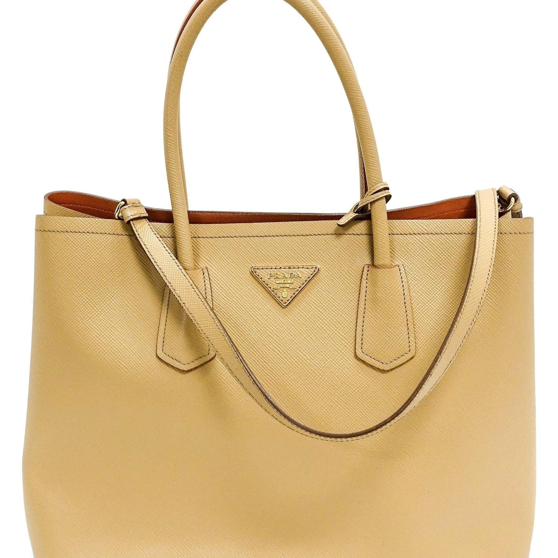 Prada Medium Saffiano Cuir Double Tote