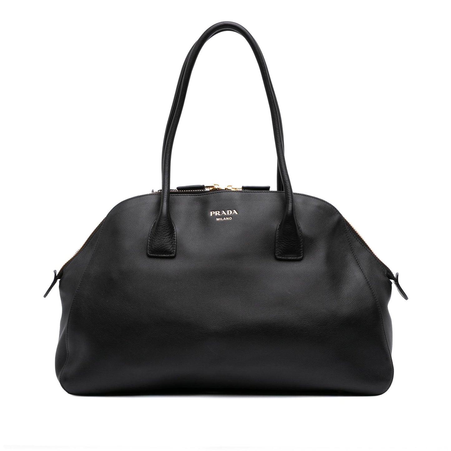 Prada Medium Soft Grain Leather Shopping Bag