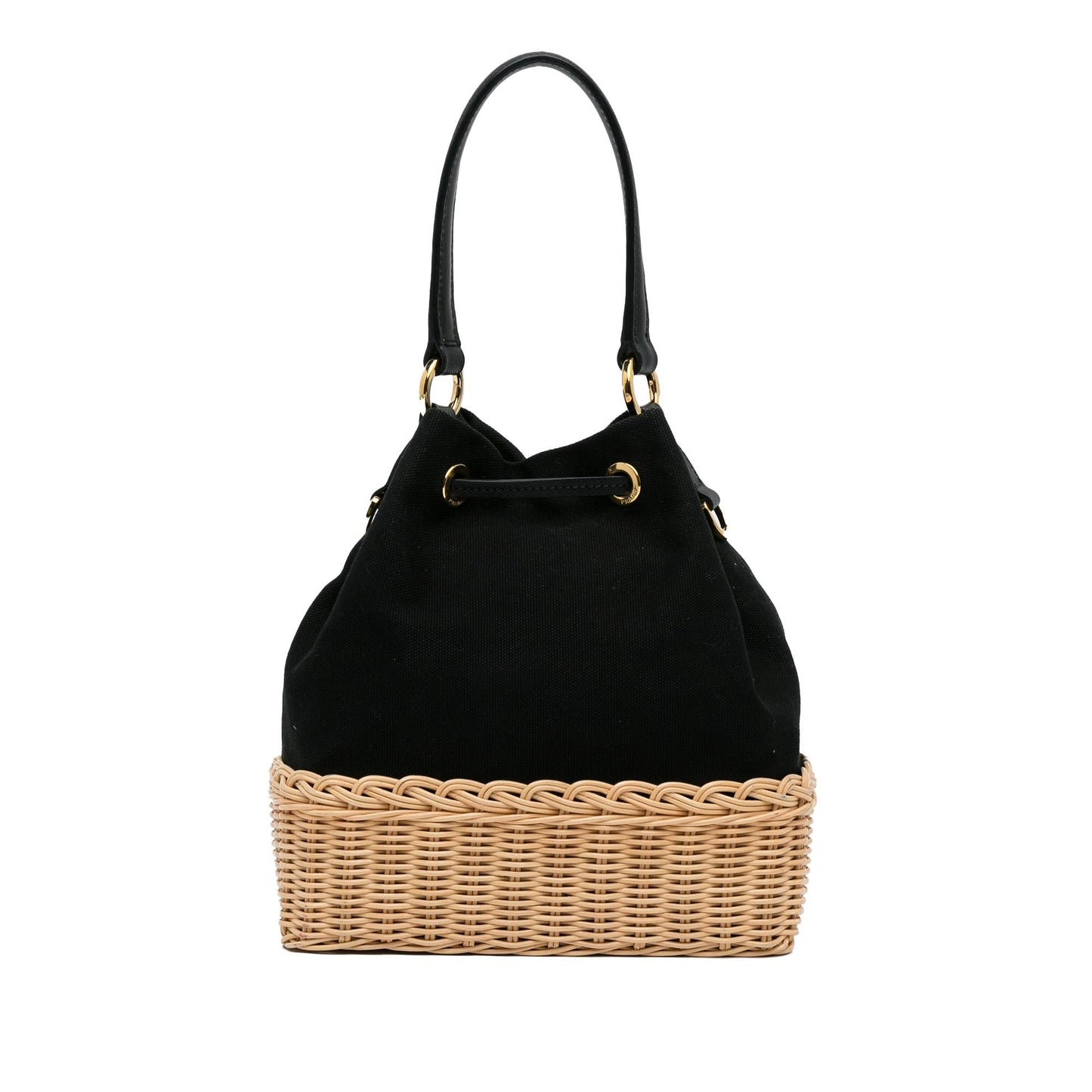 Prada Midollino and Canapa Bucket Bag (SHG-WkJD4h)
