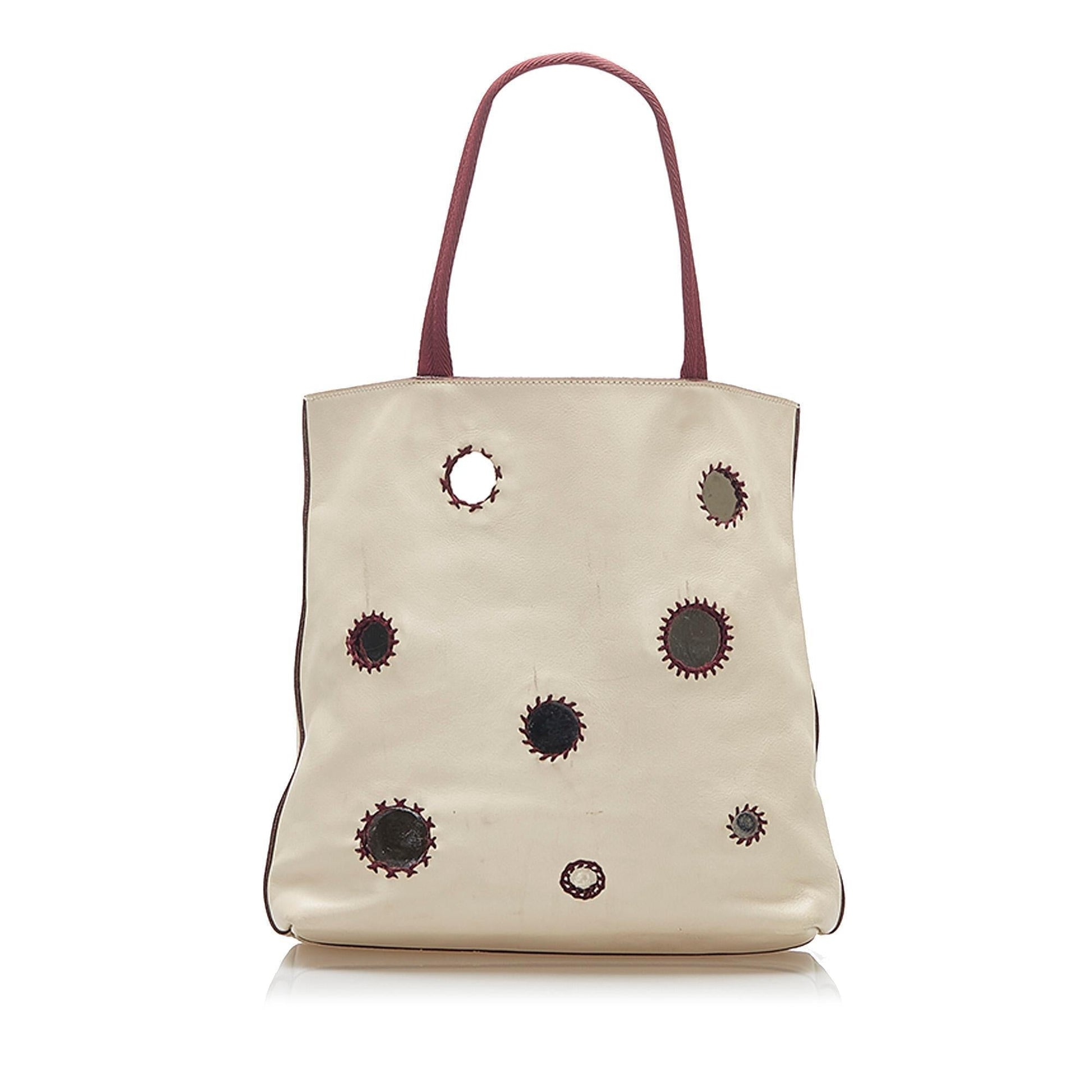 Prada Mirror Leather Tote Bag ( )