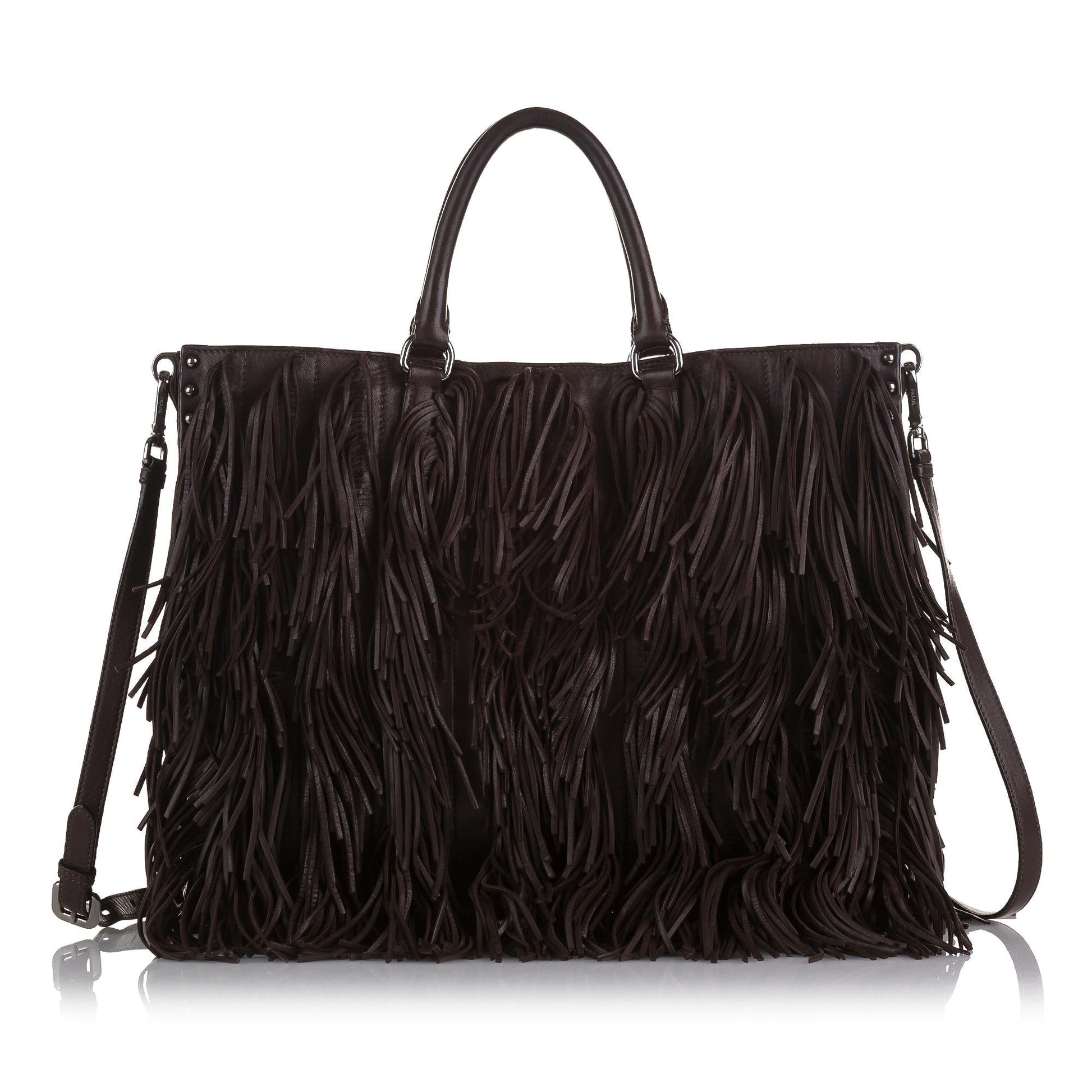 Prada Nappa Fringe Satchel (SHG-cqu8wr)