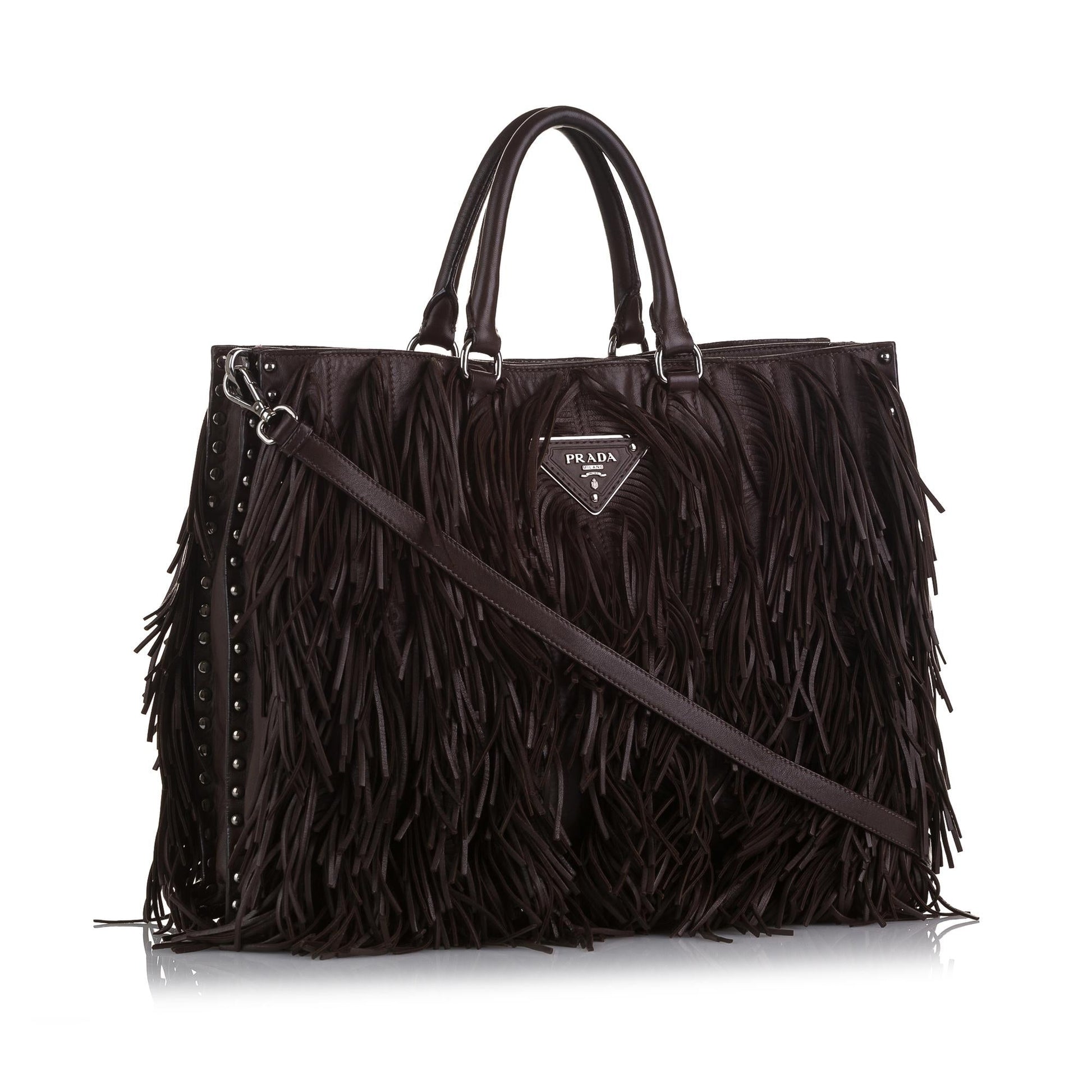 Prada Nappa Fringe Satchel (SHG-cqu8wr)