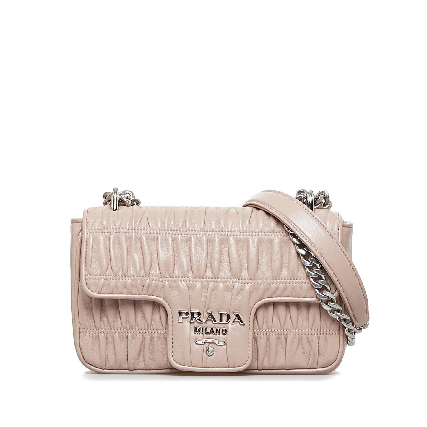 Prada Nappa Gaufre Chain Flap Bag (SHG-ynKRzj)