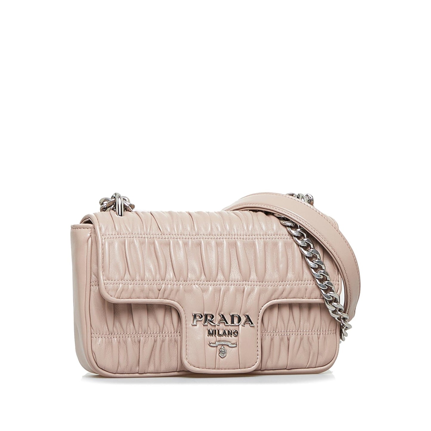 Prada Nappa Gaufre Chain Flap Bag (SHG-ynKRzj)