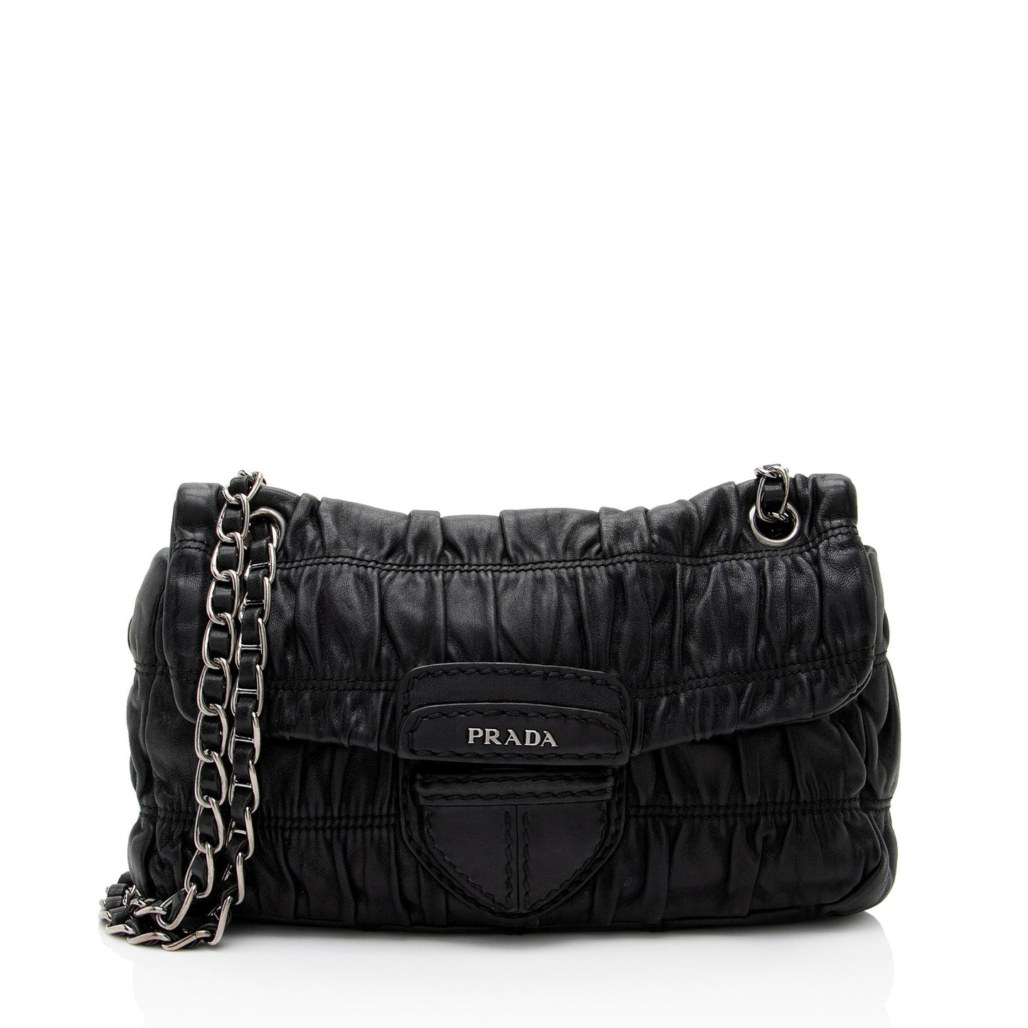 Prada Nappa Gaufre Chain Shoulder Bag