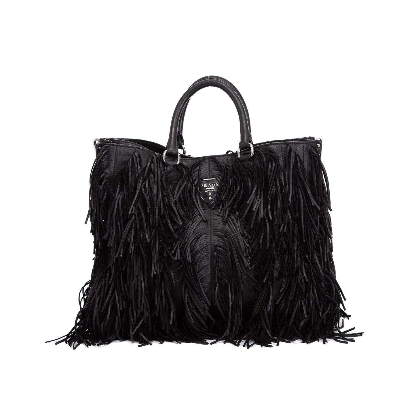 Prada Nappa Leather Fringe Tote