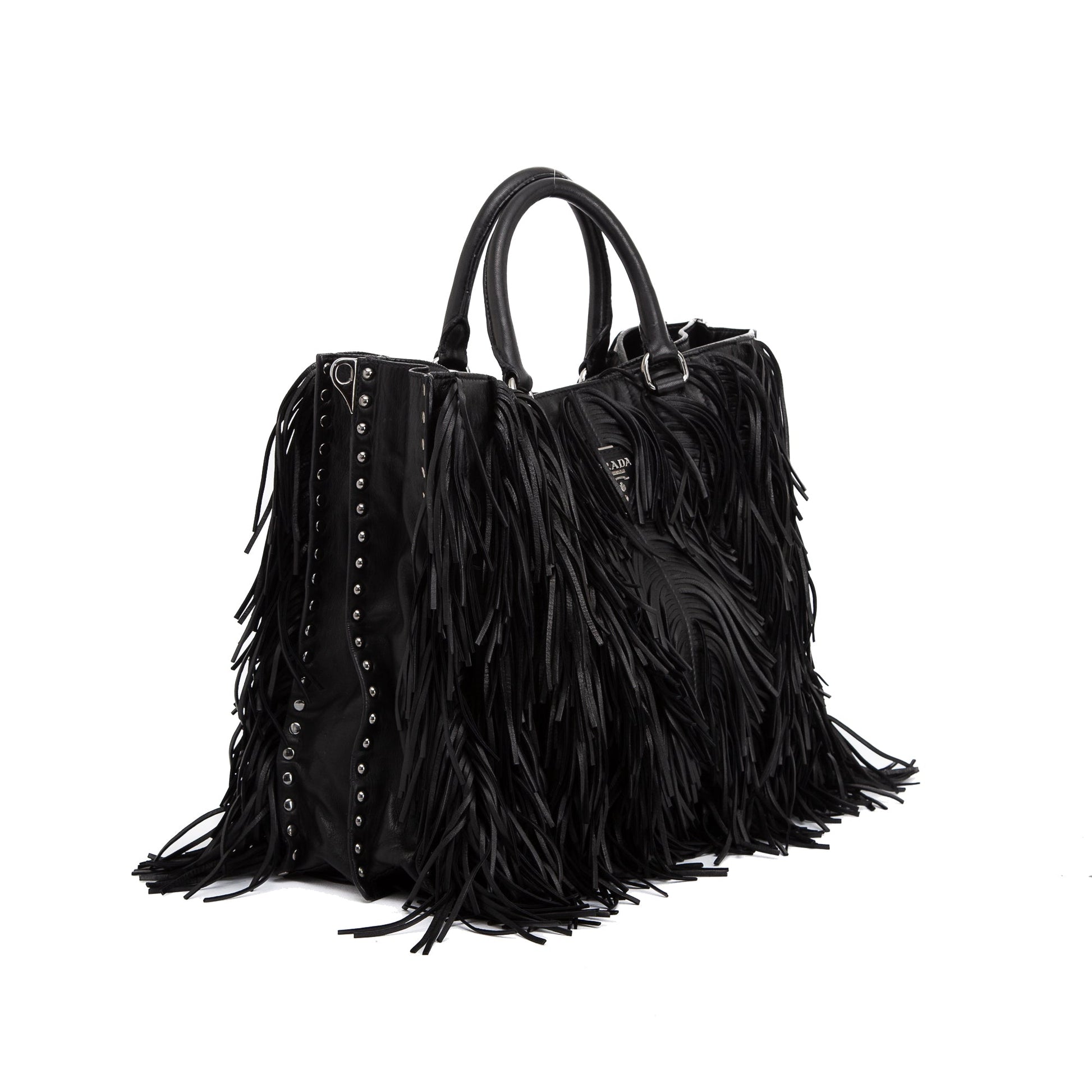 Prada Nappa Leather Fringe Tote
