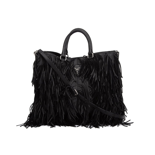 Prada Nappa Leather Fringe Tote
