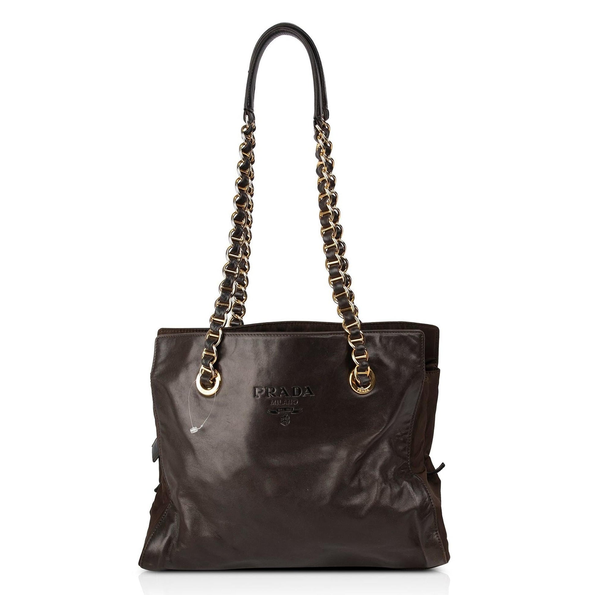 Prada Nappa Leather & Tessuto Nylon Catena Bag