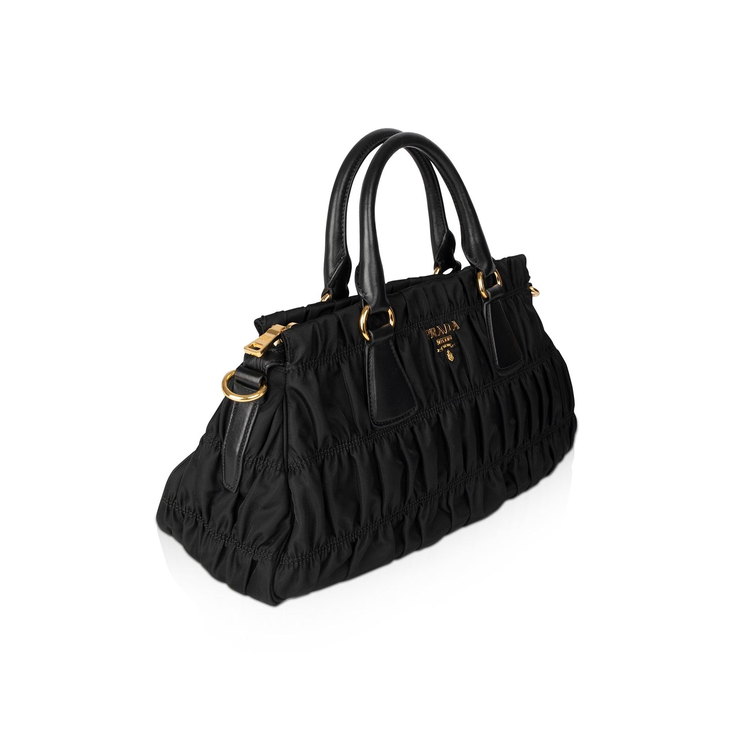 Prada Nappa-Trimmed Tessuto Gaufre Tote
