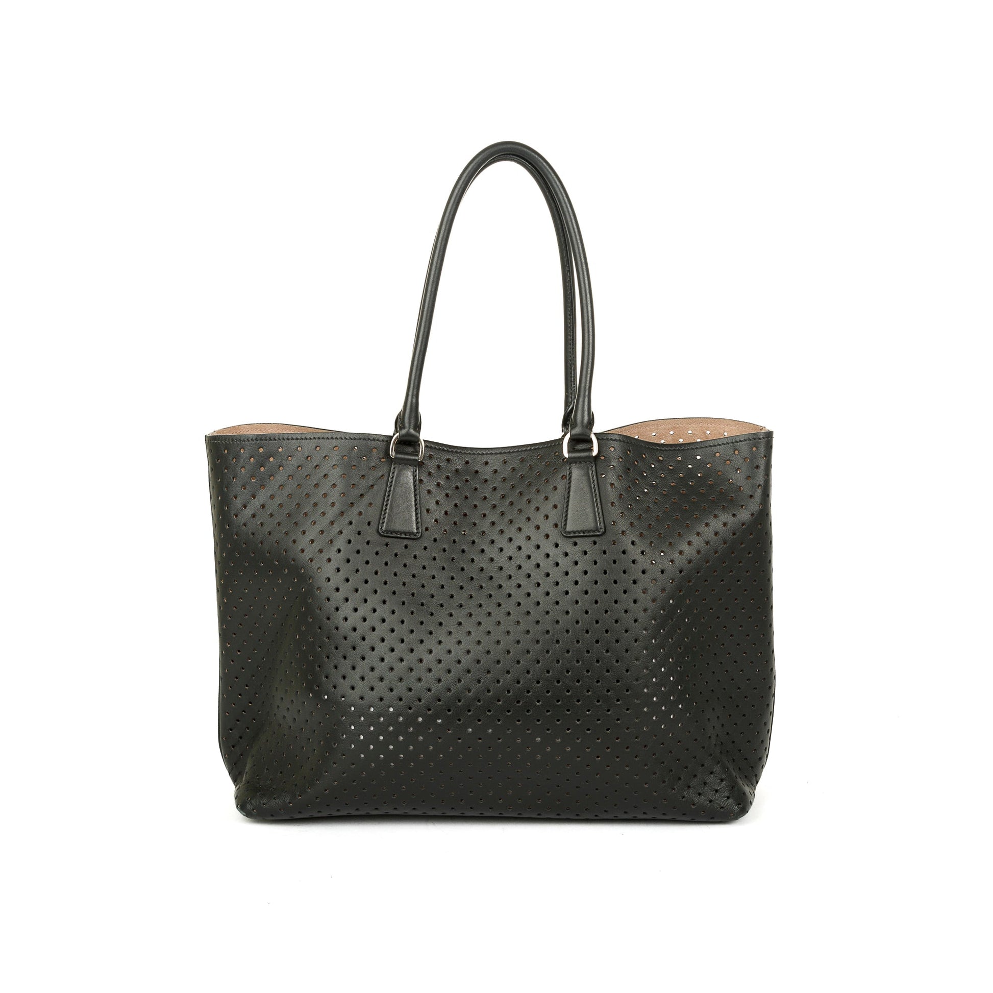 Prada Perforated Scamosciato Tote