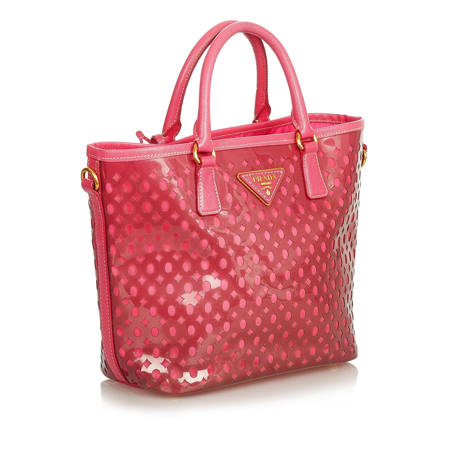 Prada Perforated Vinyl Satchel (SHG-JrJrcb)