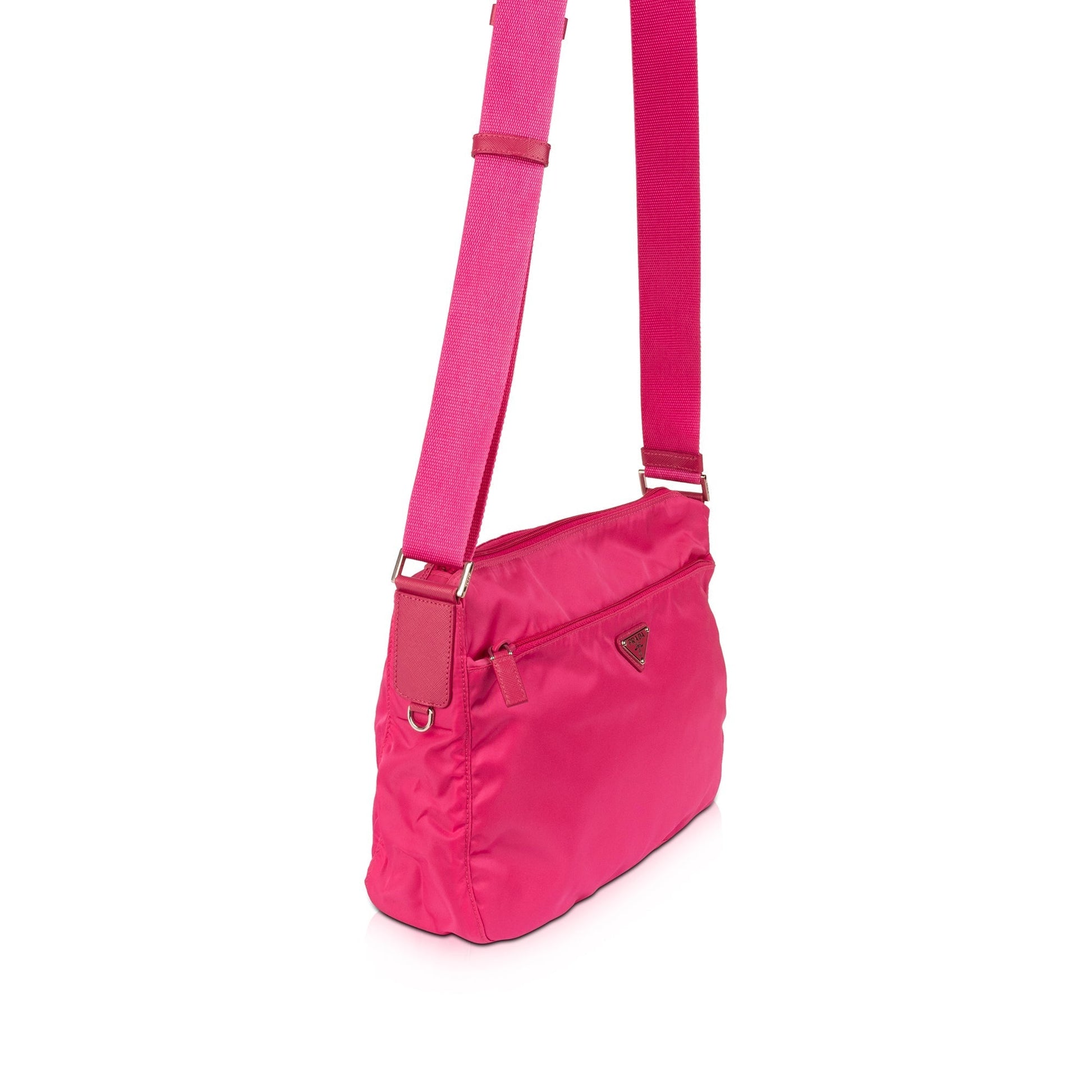 Prada Pink Tessuto Nylon Vela Messenger Bag