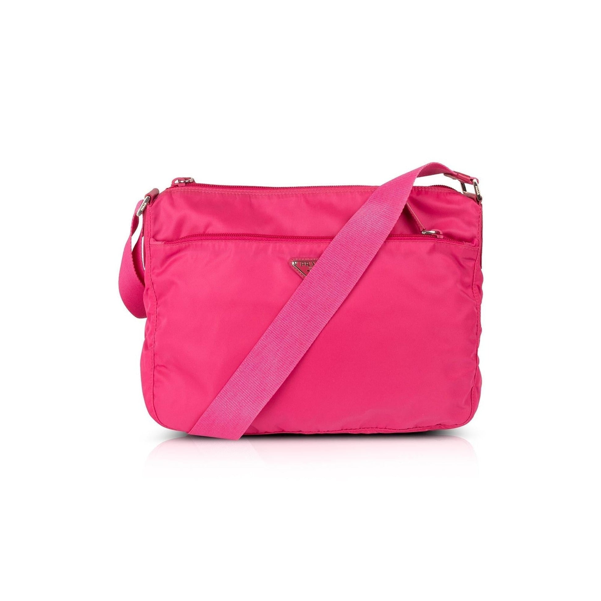 Prada Pink Tessuto Nylon Vela Messenger Bag