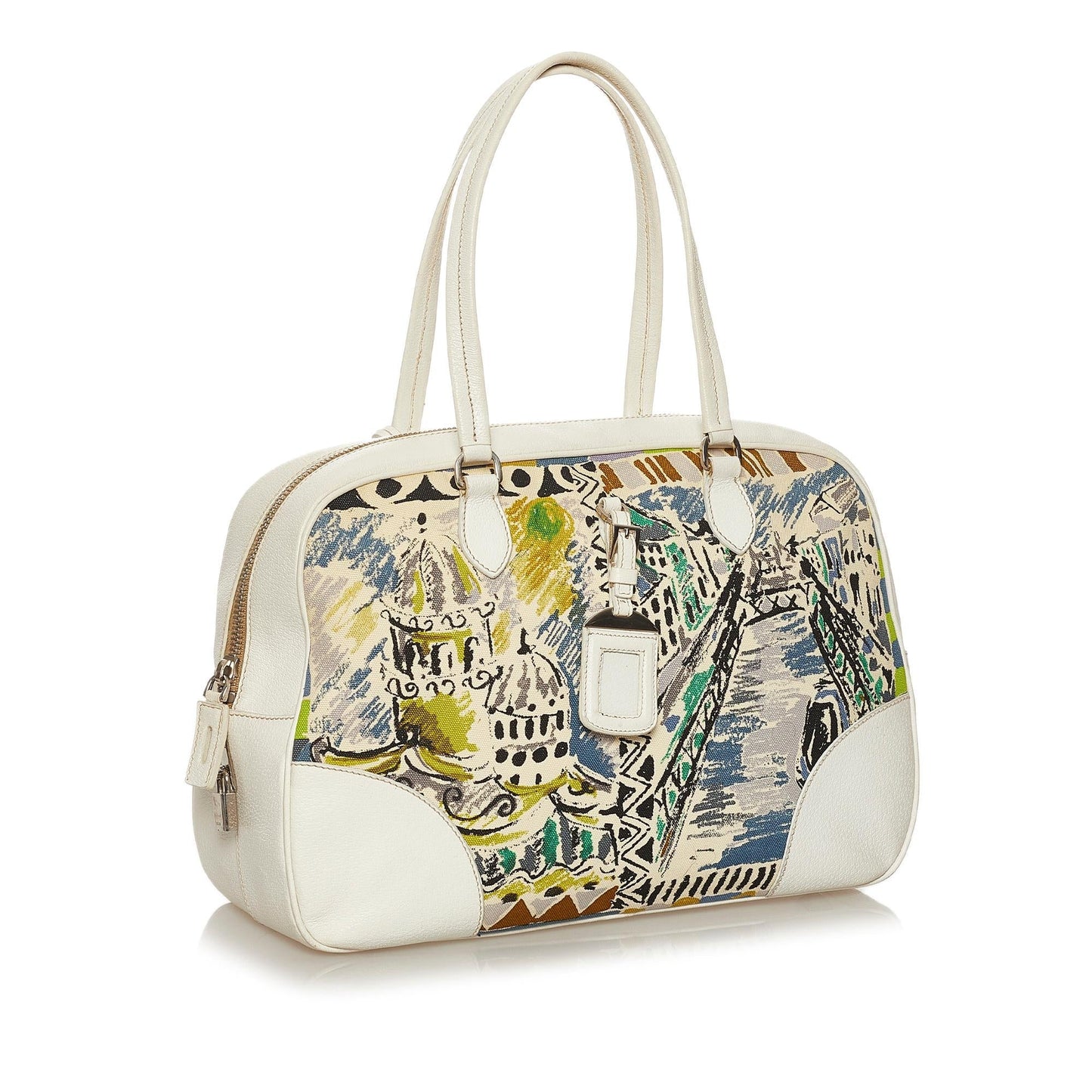 Prada Printed Canvas Shoulder Bag (SHG-37589)